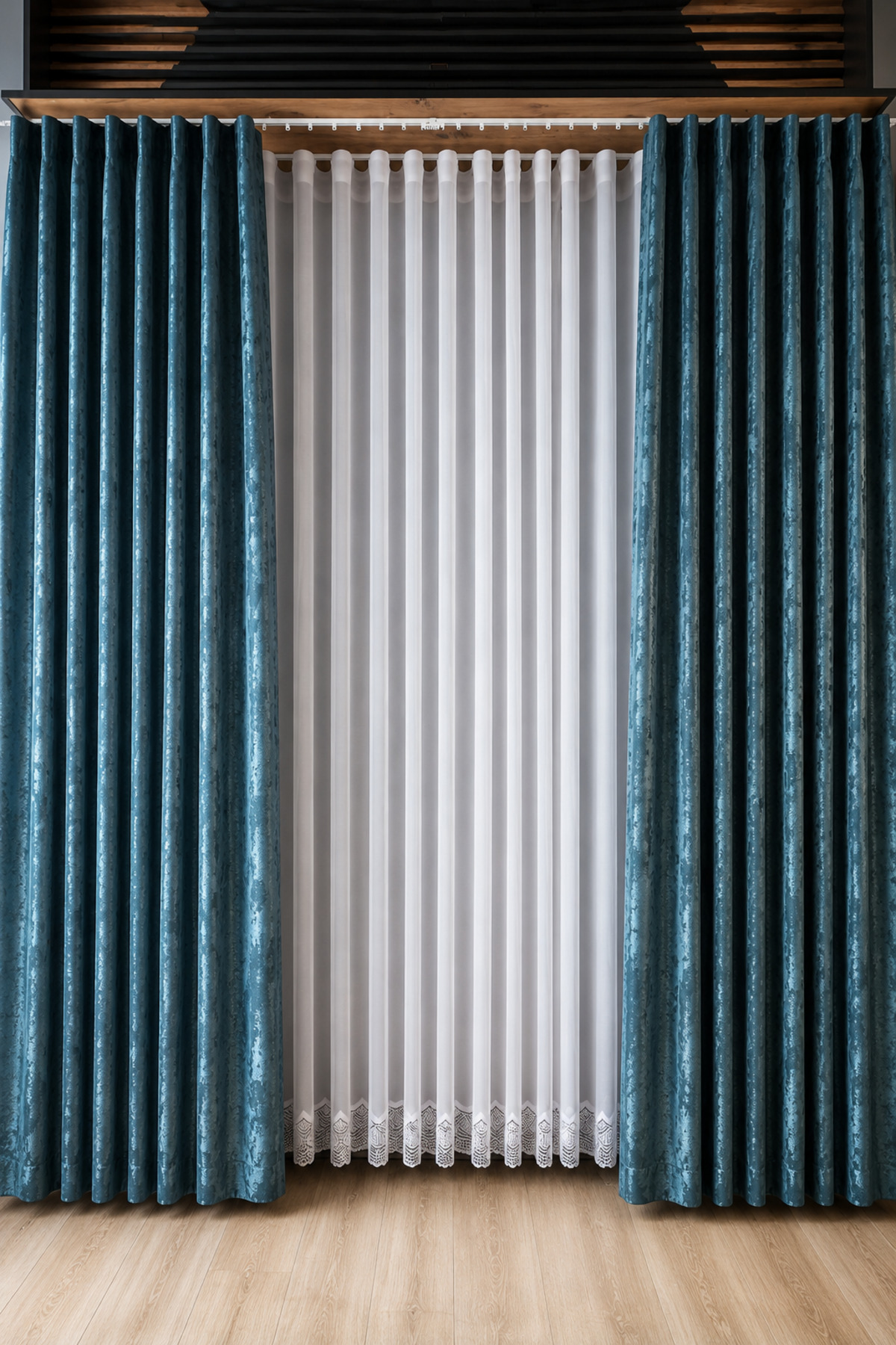 ArasyaHome Draperie de Textura Nisip Turcesc Albastru-Turcuoaz