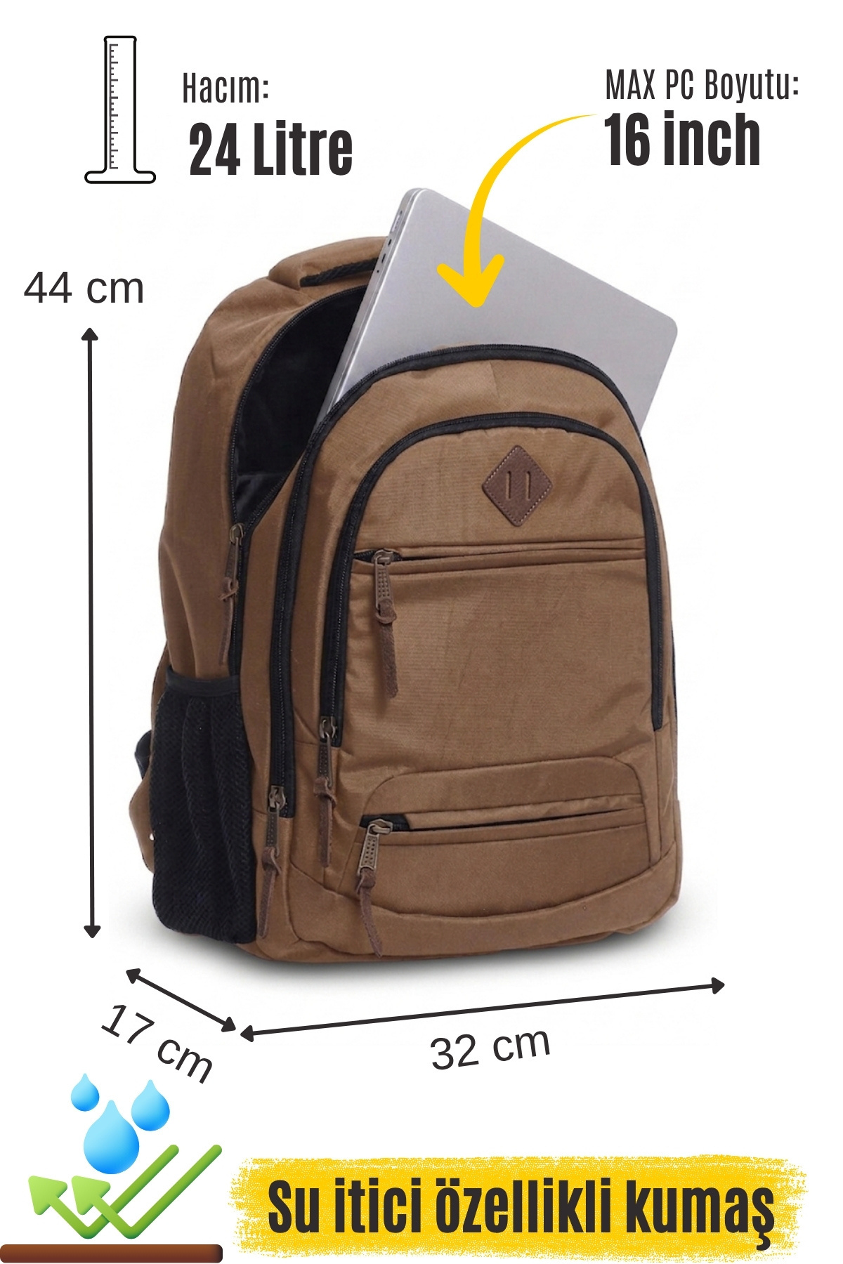 byhakan Gk19 Unisex Okul Sırt Çantası Öğrenci Günlük Seyahat Tatil Spor Yürüyüş Seyahat Gezi Kamp Günlük Cam görsel 7