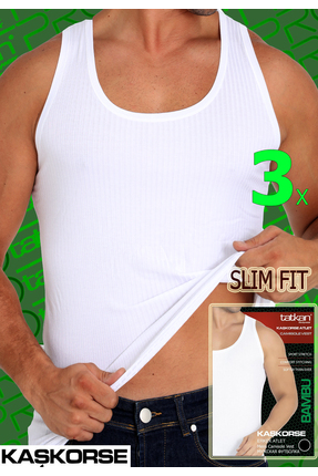 TATKAN BODYWEAR 3'LÜ PAKET - ERKEK BAMBU KAŞKORSE CLASSIC ATLET