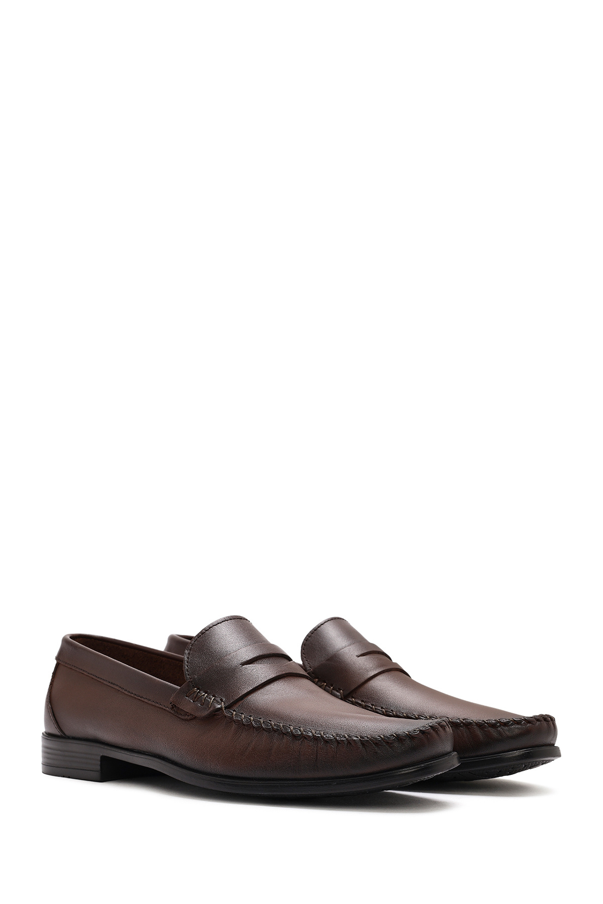 Derimod Erkek Kahverengi Deri Loafer 26SFD754118 görsel 2