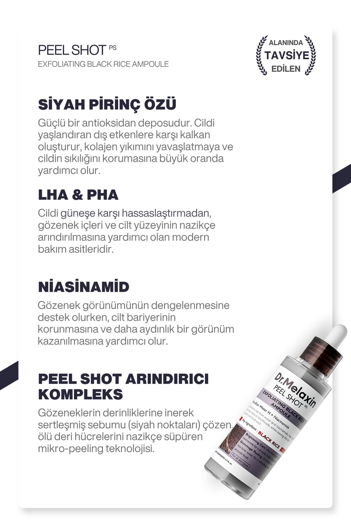 Siyah Pirinç Özlü | Gözenek & Siyah Nokta Karşıtı | Arındırıcı Peeling Serum 80ml — 8809886482373 — تصویر 6 از 7