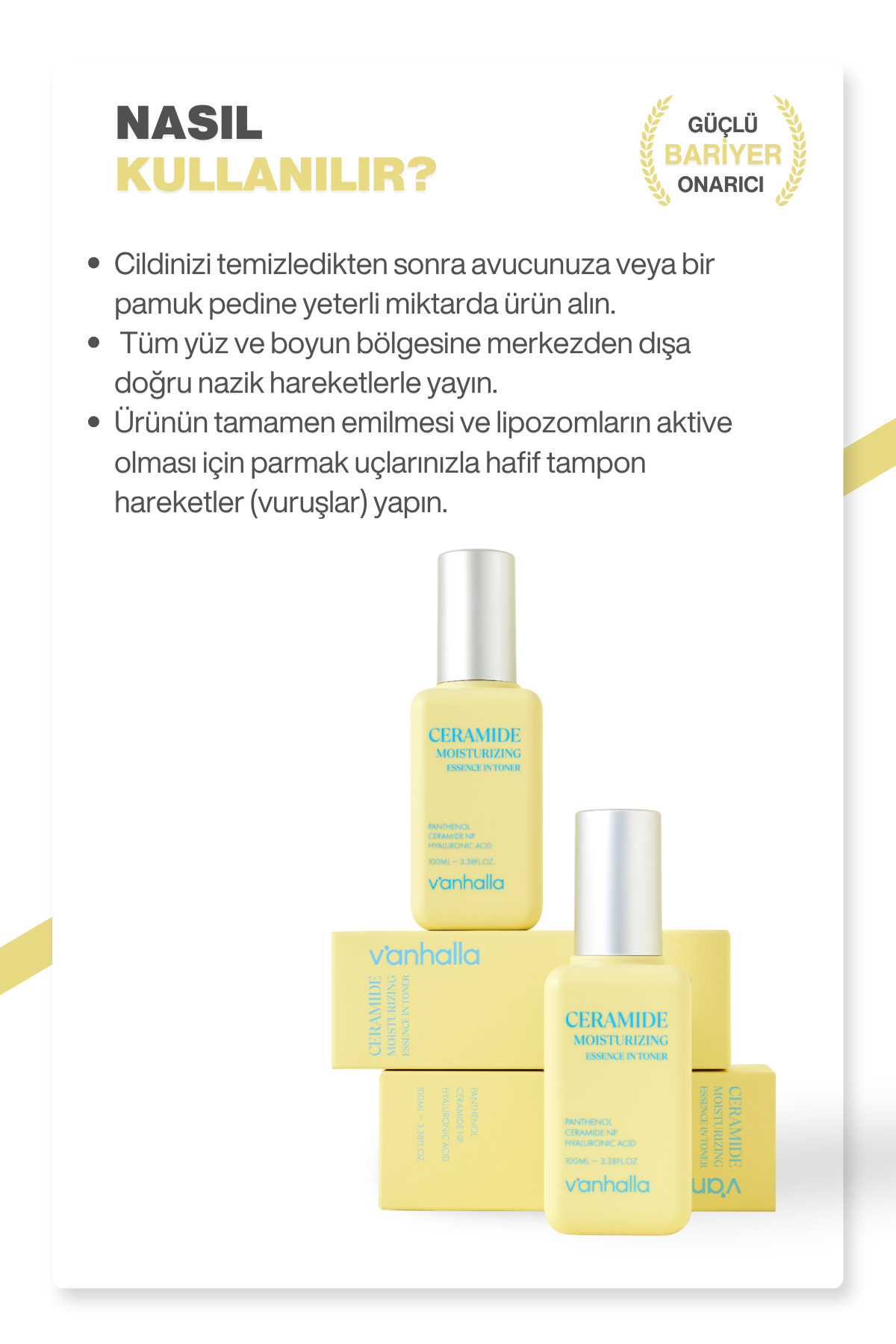 Bariyer Onarıcı Ceramide Essence | 3HA + Ceramide NP + Panthenol | Yoğun Nemlendirme & Tonik — 8809961180019 — تصویر 6 از 6