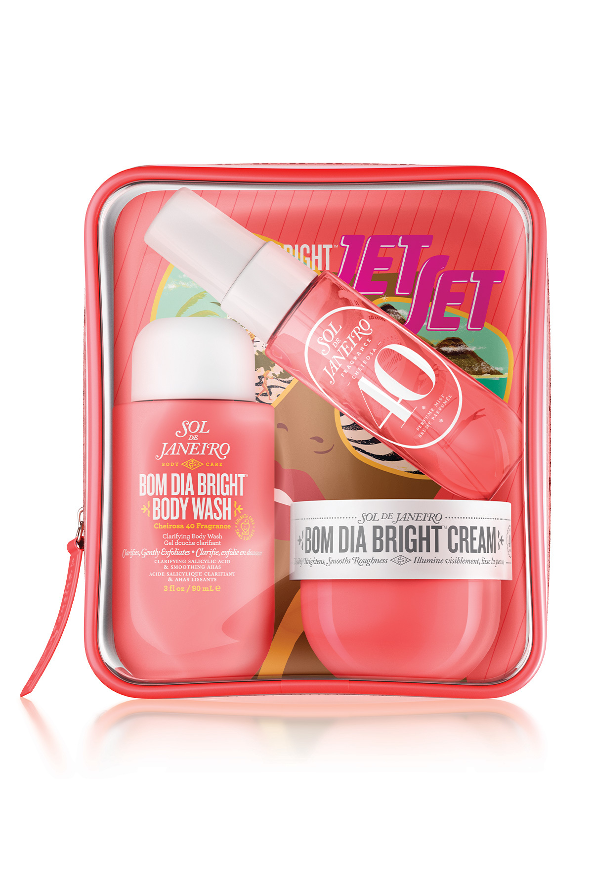 Bom Dia Bright Jet Set Cheirosa '40 - Aydınlatıcı ve Pürüzsüzlşetirici Cilt Bakım Seti — 810912034730 — تصویر 2 از 8