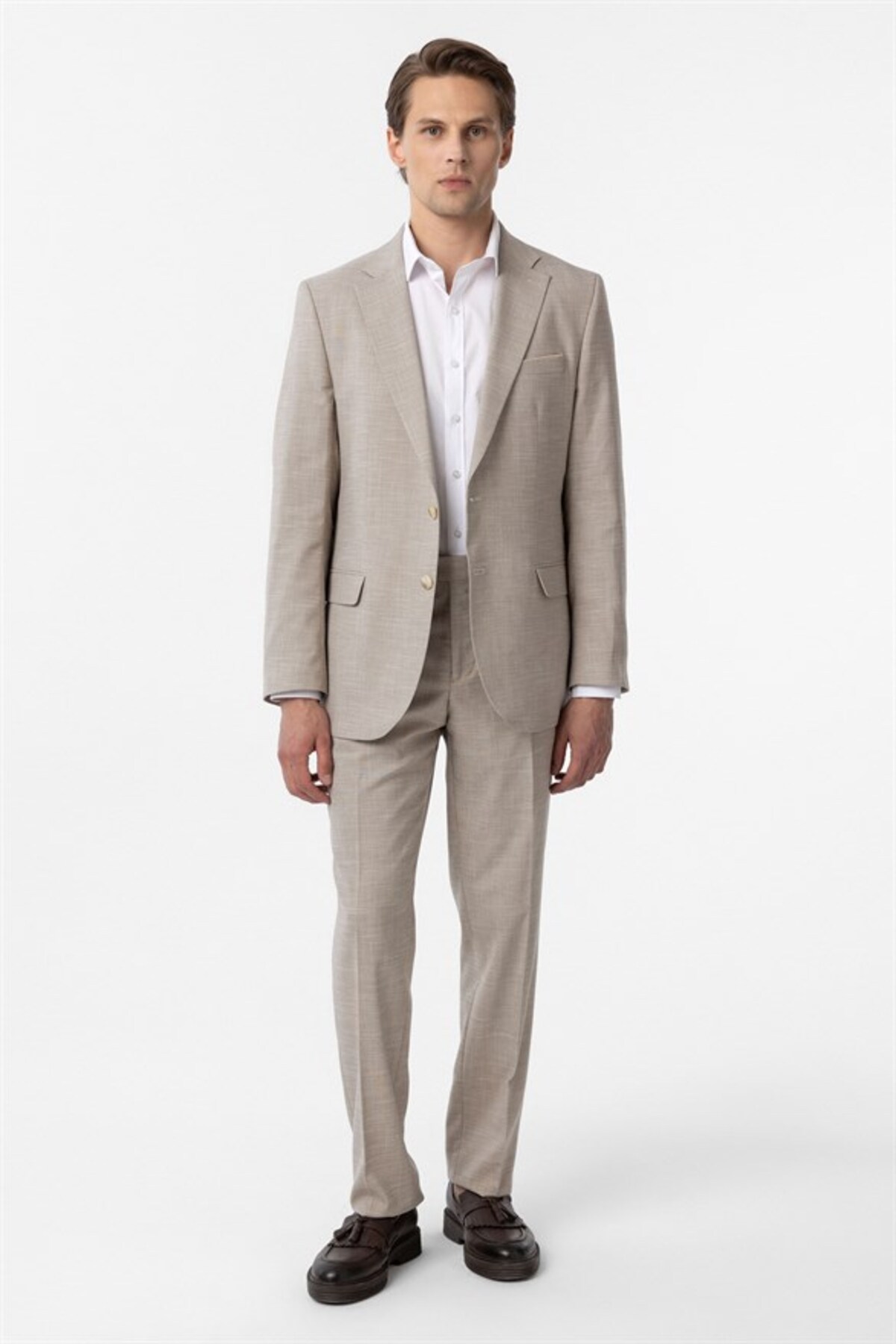 SÜVARİ Bej Regular Yan Cepli 6 Drop Takım Elbise görsel 2