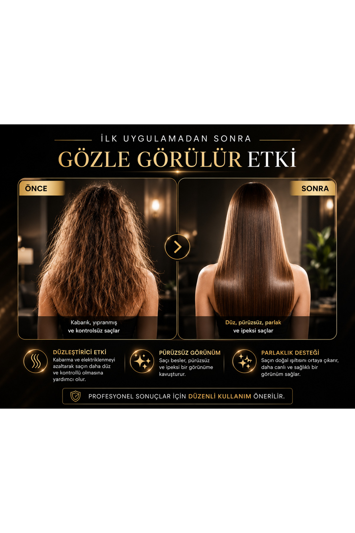Saç Düzleştirici Keratin Bakımı Brezilya Fönü 1000 ml — BBTNCTK001 — تصویر 3 از 5
