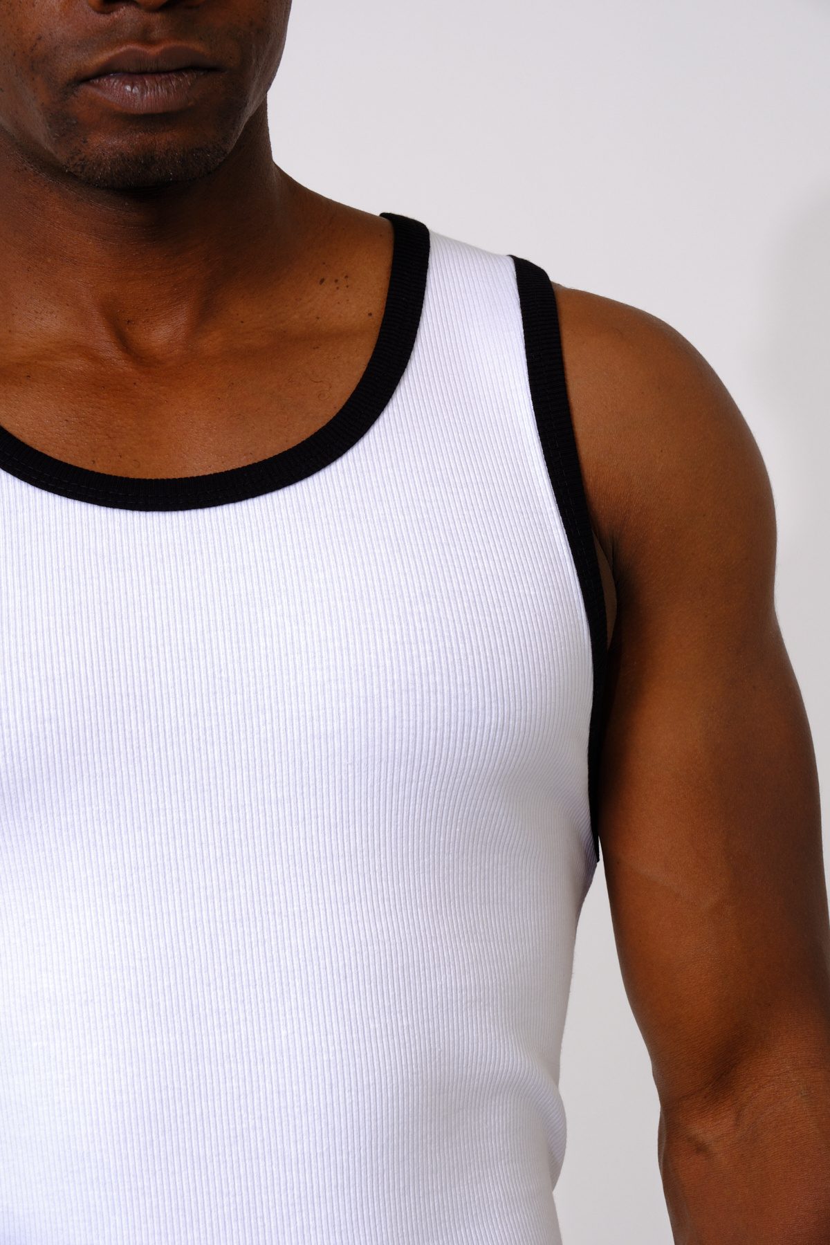 gamaro Erkek Halter Yaka slimfit Sporcu Likralı Atlet görsel 5