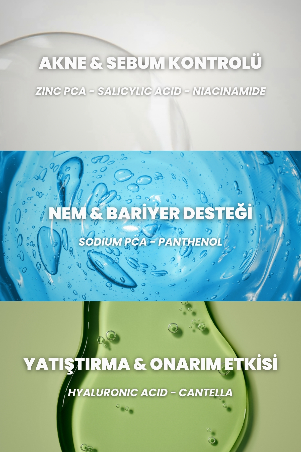Gözenek ve Sivilce Karşıtı Perfection Serum Çinko, Niasinamid, Panthenol, Hyaluronik Asit 30 ml — clarifying — تصویر 4 از 8