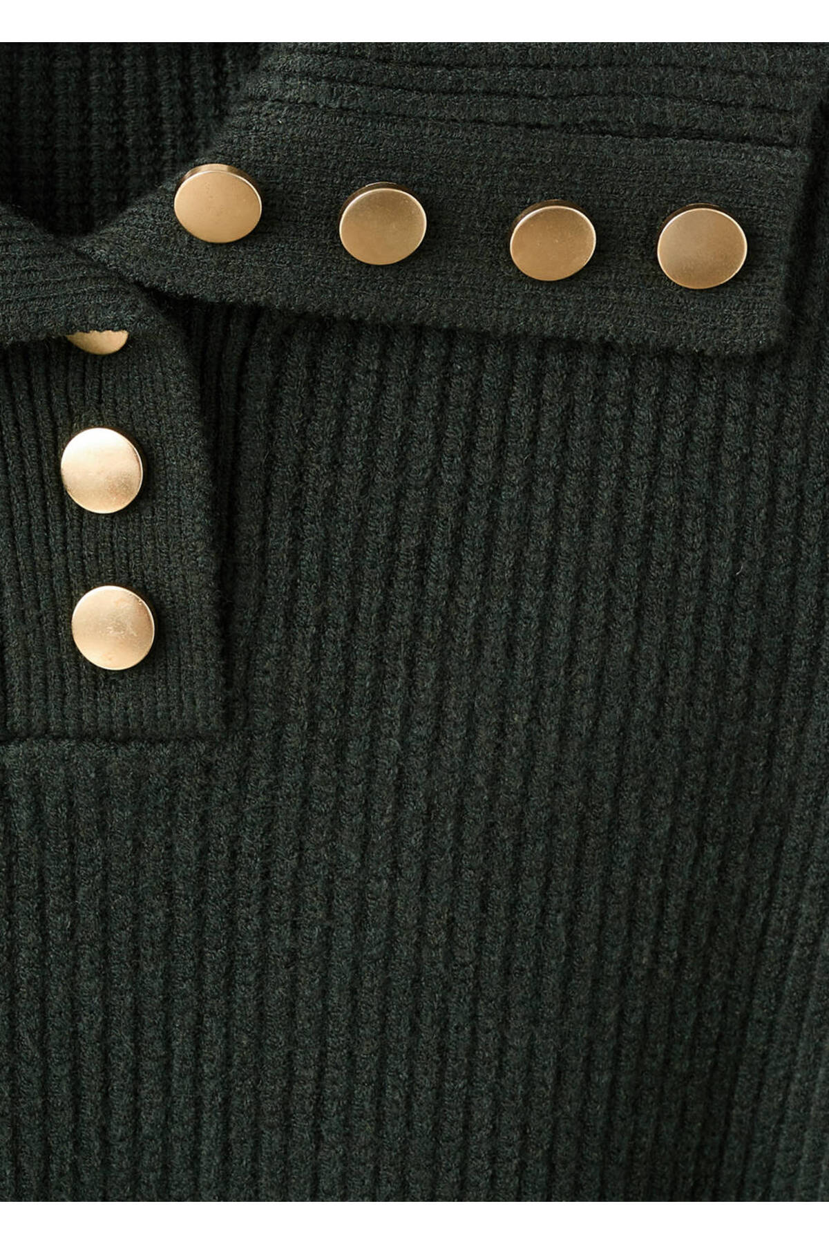 MANGO Woman Polo yaka düğmeli ribana kazak görsel 7