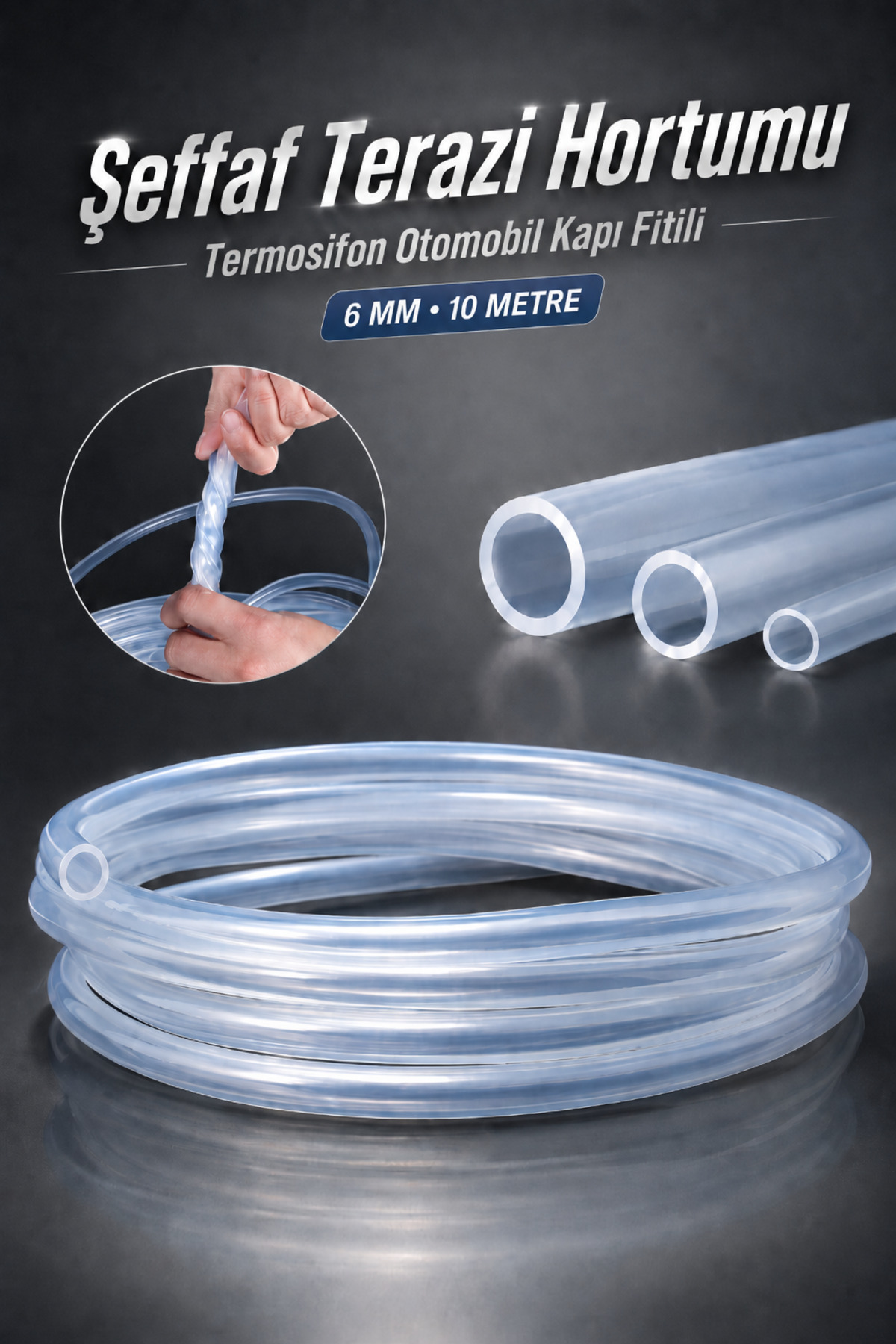 そういちろう NZB Şeffaf Terazi Hortumu İç Çap 6 mm Termosifon Otomobil Kapı