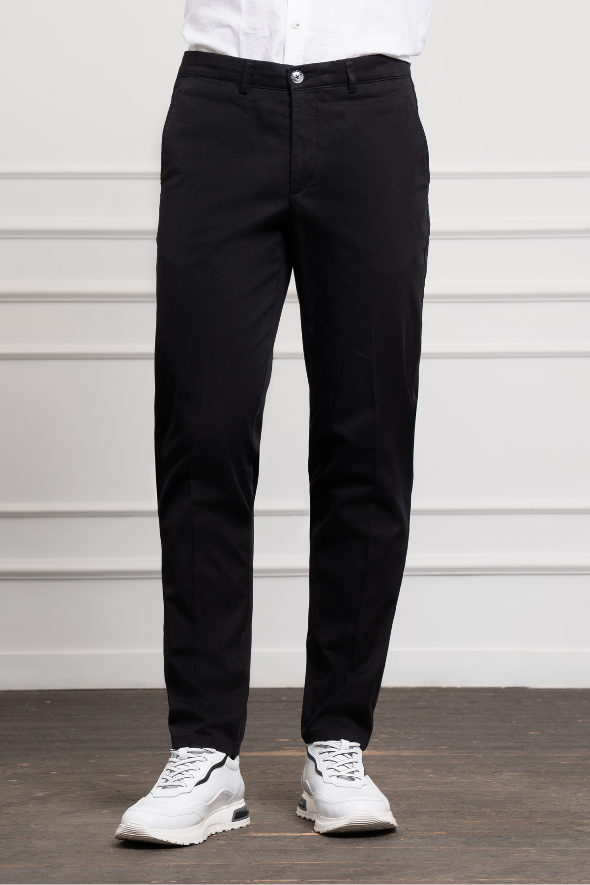 Morven Erkek Siyah Dynamic Fit Rahat Kesim Chino Pantolon