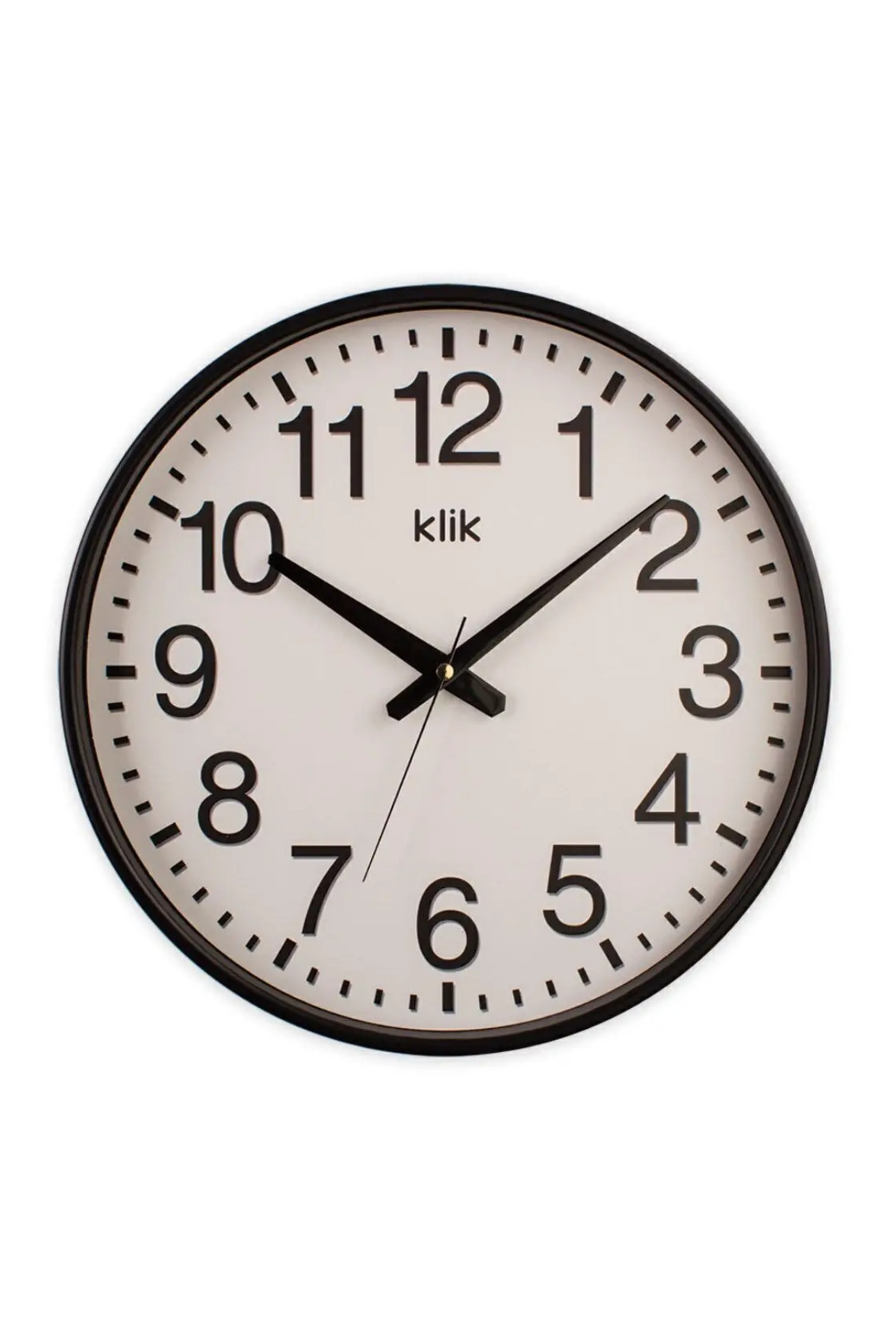 Simplex Black Frame Decorative Wall Clock with Silent Mite Movement