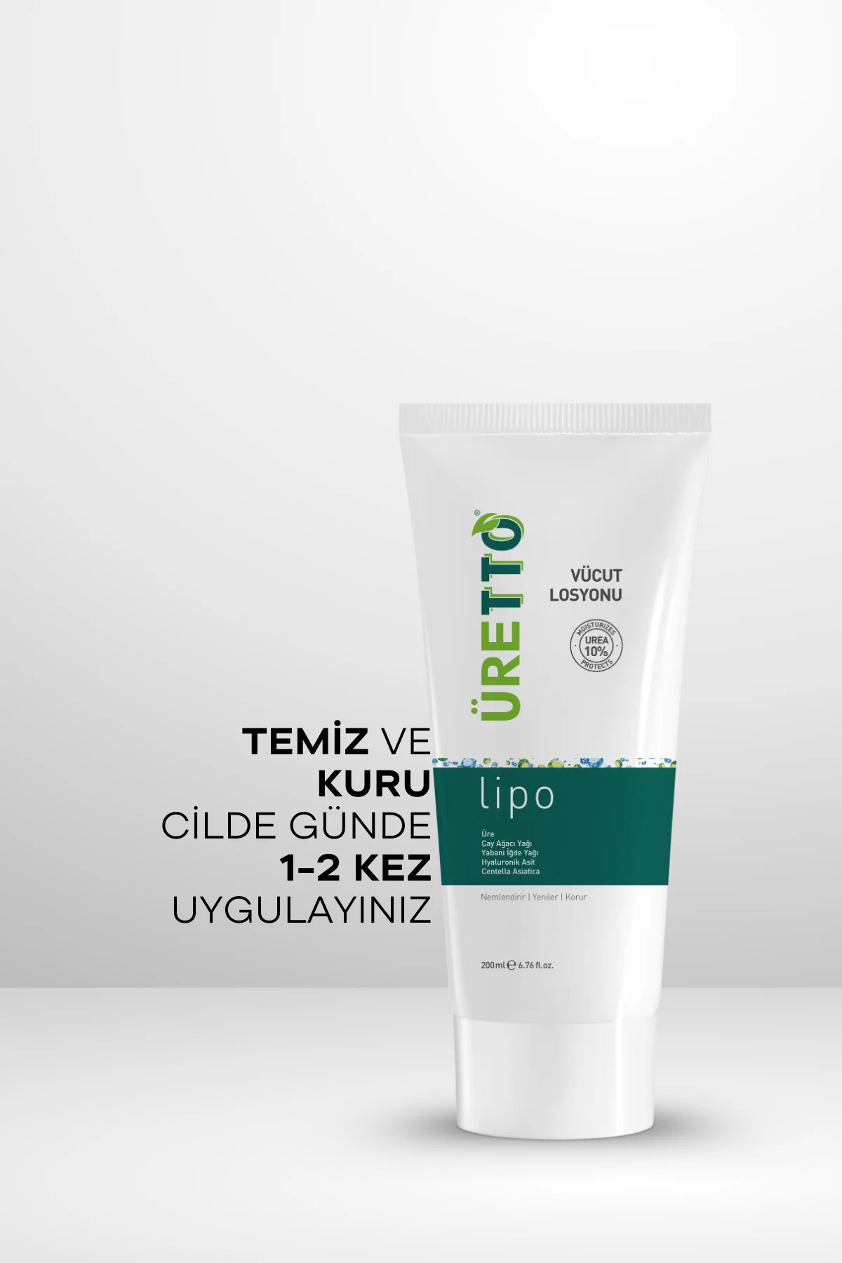 Vücut Losyonu Yoğun Nemlendirici 200 ml Üre ve Hyaluronik Asit Üretto Lipo Kuru Ciltler — TYCOV1A64N171828006520460 — تصویر 5 از 6