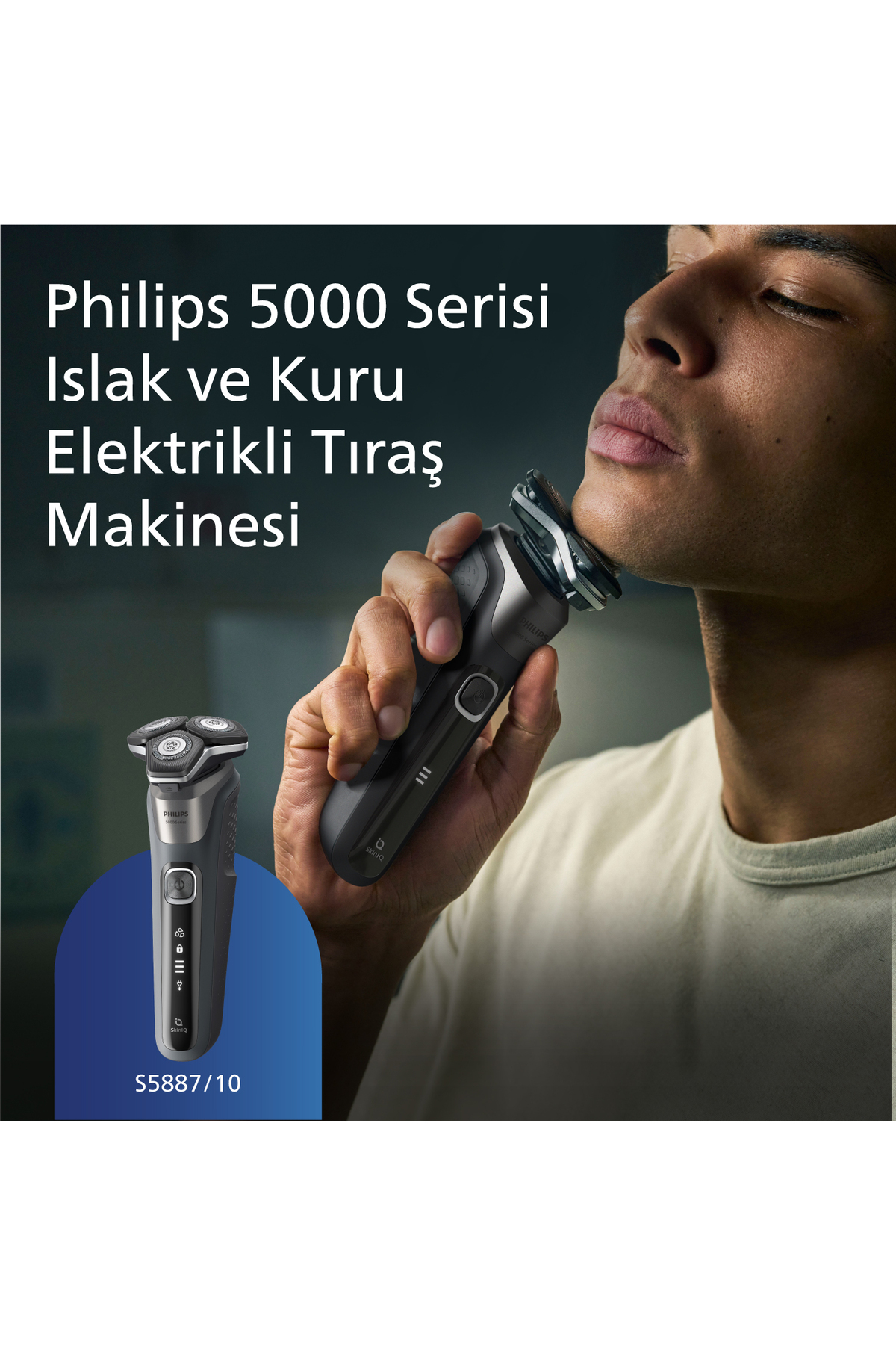 5000 S5887/10 series razor, fly-over razor, wet and dry application, precision mica