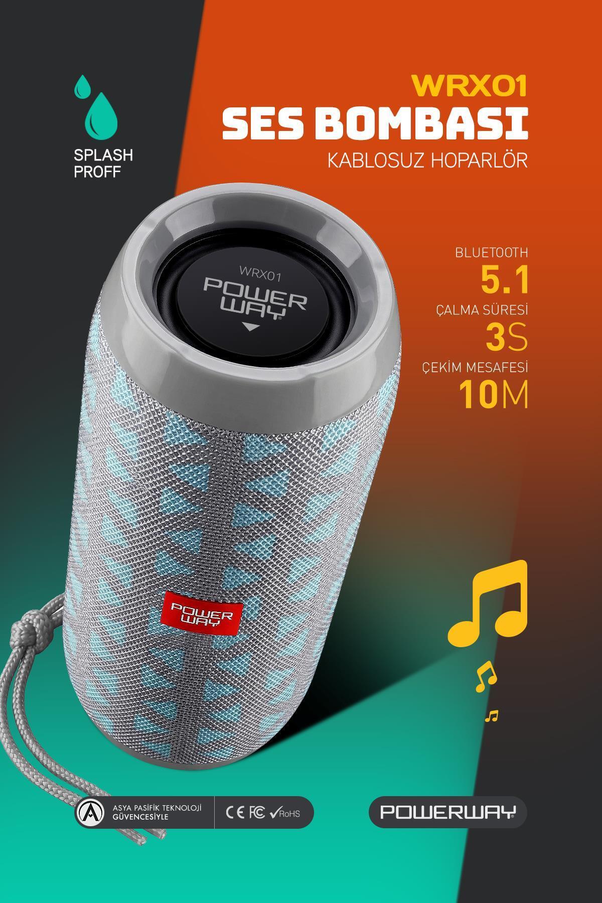 WRX01 90 dB SD Card Aux Usb Input Silver Wireless Bluetooth Speaker Speaker Sound Grenade FM Radio