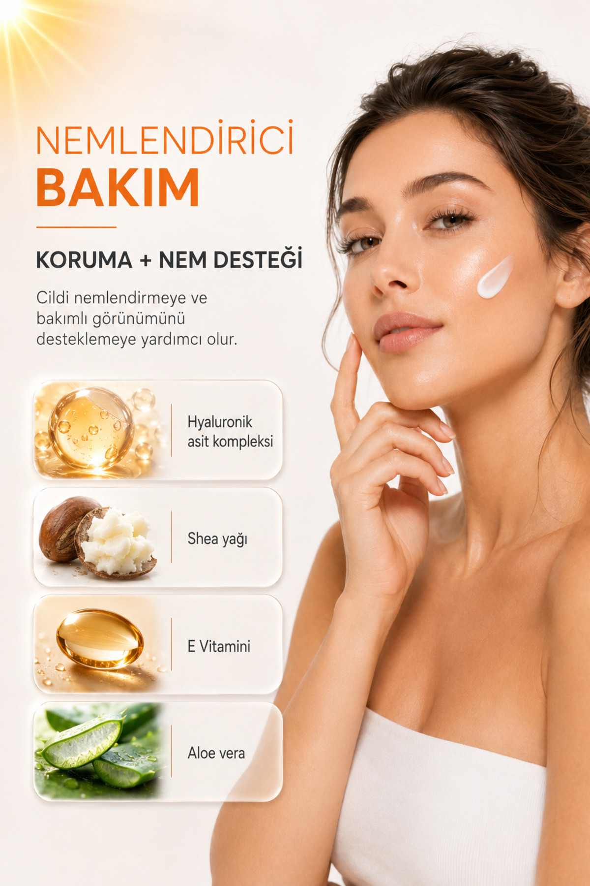 SPF 50+ Güneş Kremi UVA UVB Koruma | Suya Dayanıklı, Leke Karşıtı, Nemlendirici Güneş Kremi 90 ml — DDE-KR-SUNCREAM-50ML — تصویر 4 از 7