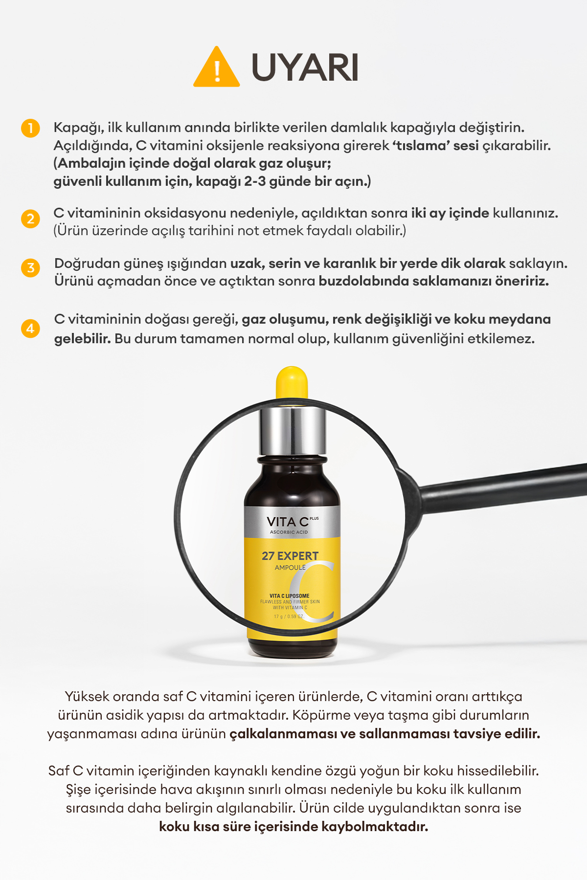 %27 Oranında Saf C Vitamini İçerikli, Leke Karşıtı, Aydınlatıcı Ampul Vita C Plus 27 Expert Ampoule — 8376 — تصویر 3 از 9