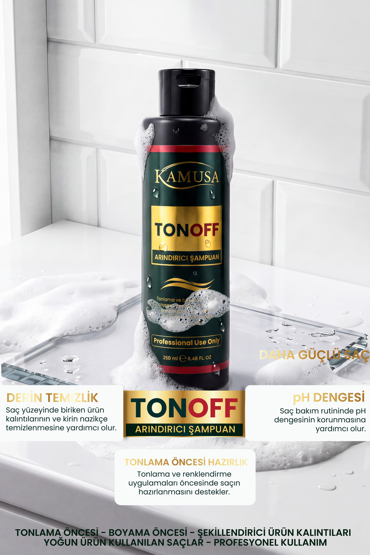 TONOFF Metal ve Renk Kalıntısı Arındırıcı Şampuan 250 Ml — KMT250 — تصویر 3 از 5