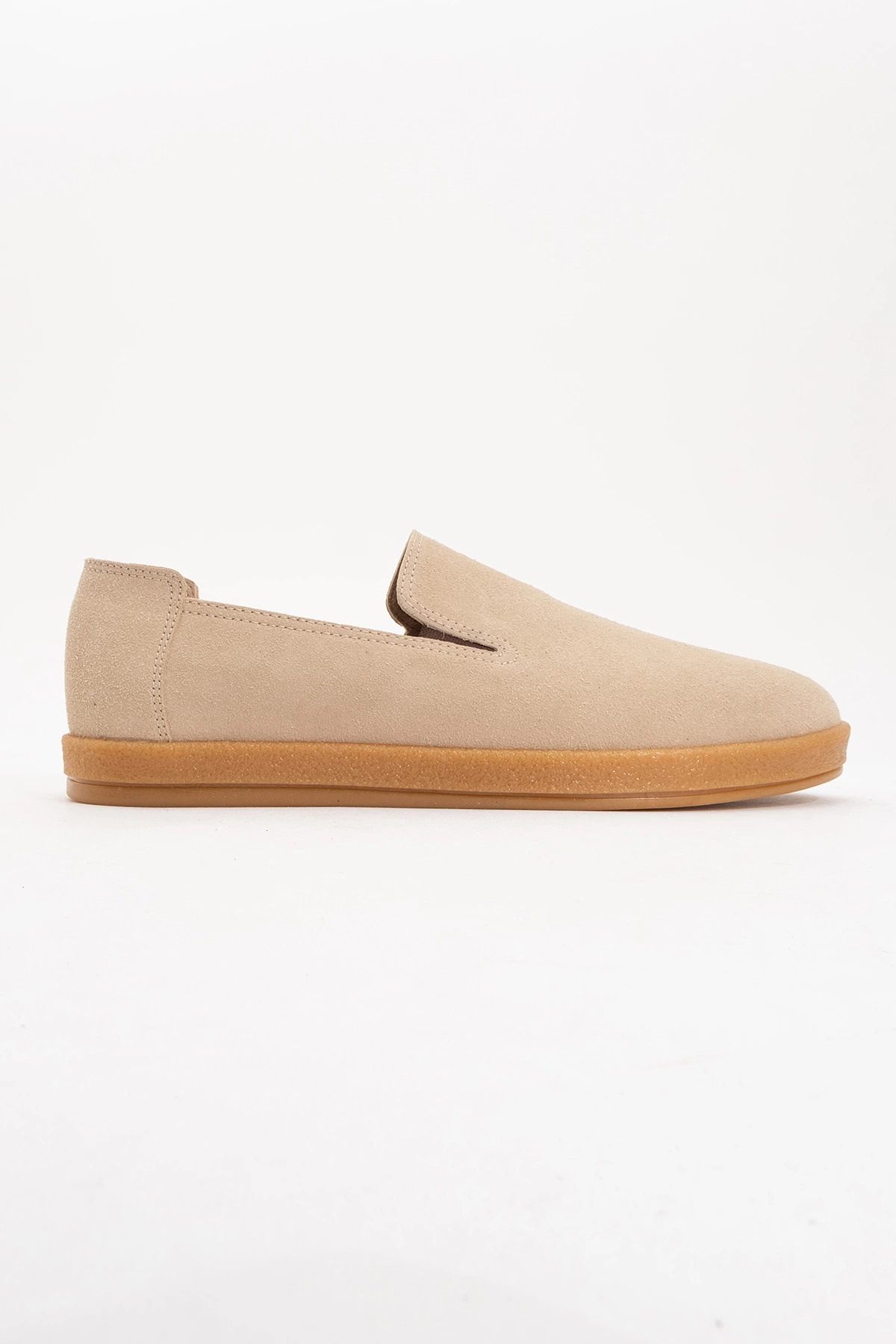 by selvi Lukka Shoes Mira Erkek Bej Deri Tozu Lastikli Ayakkabı görsel 2