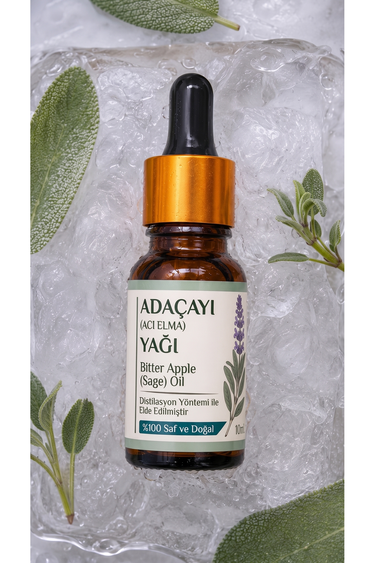 Adaçayı (Acı Elma) Uçucu Yağı 10 ml / %100 Saf Ve Doğal / Sage Oil — A1-Adacayı-yag-10 — تصویر 5 از 8
