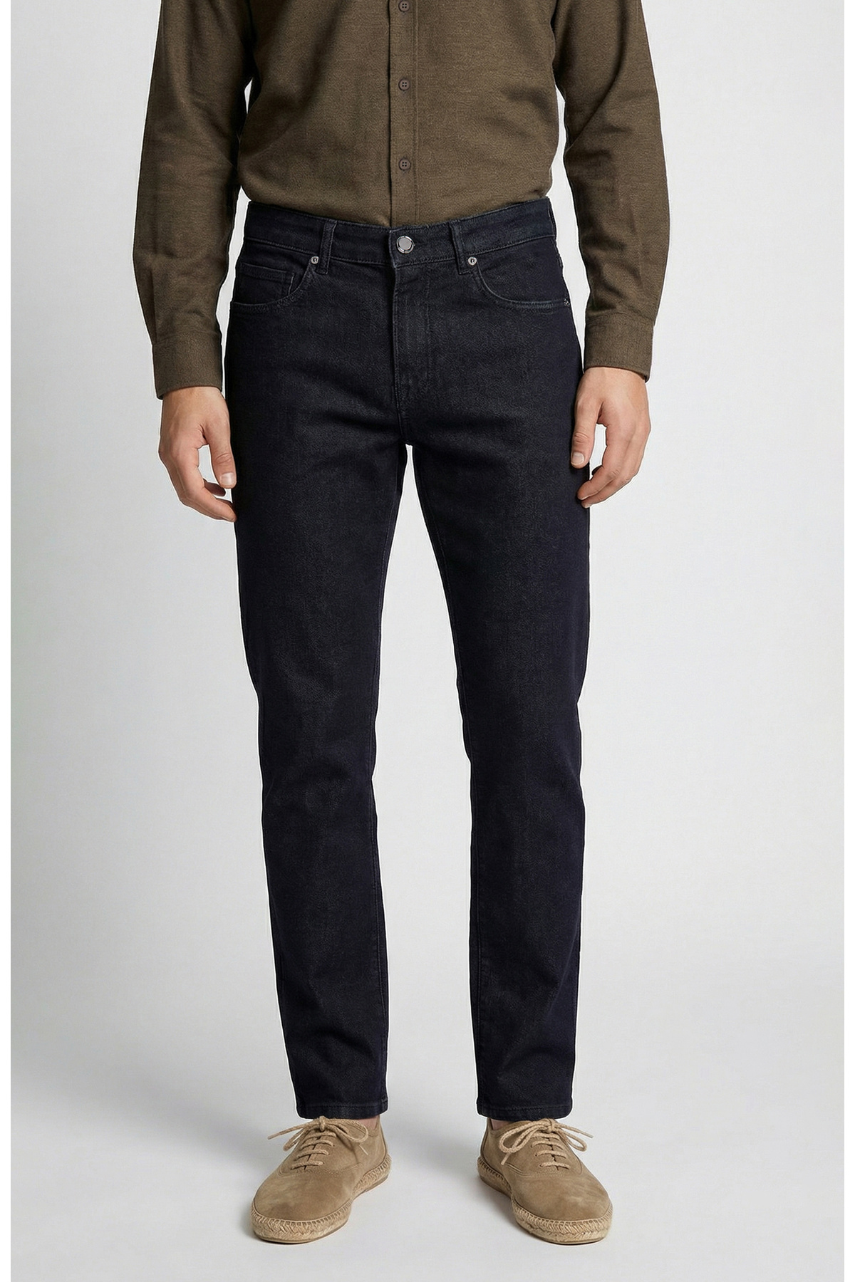 Network Siyah Cashmere Touch Denim Pantolon görsel 2