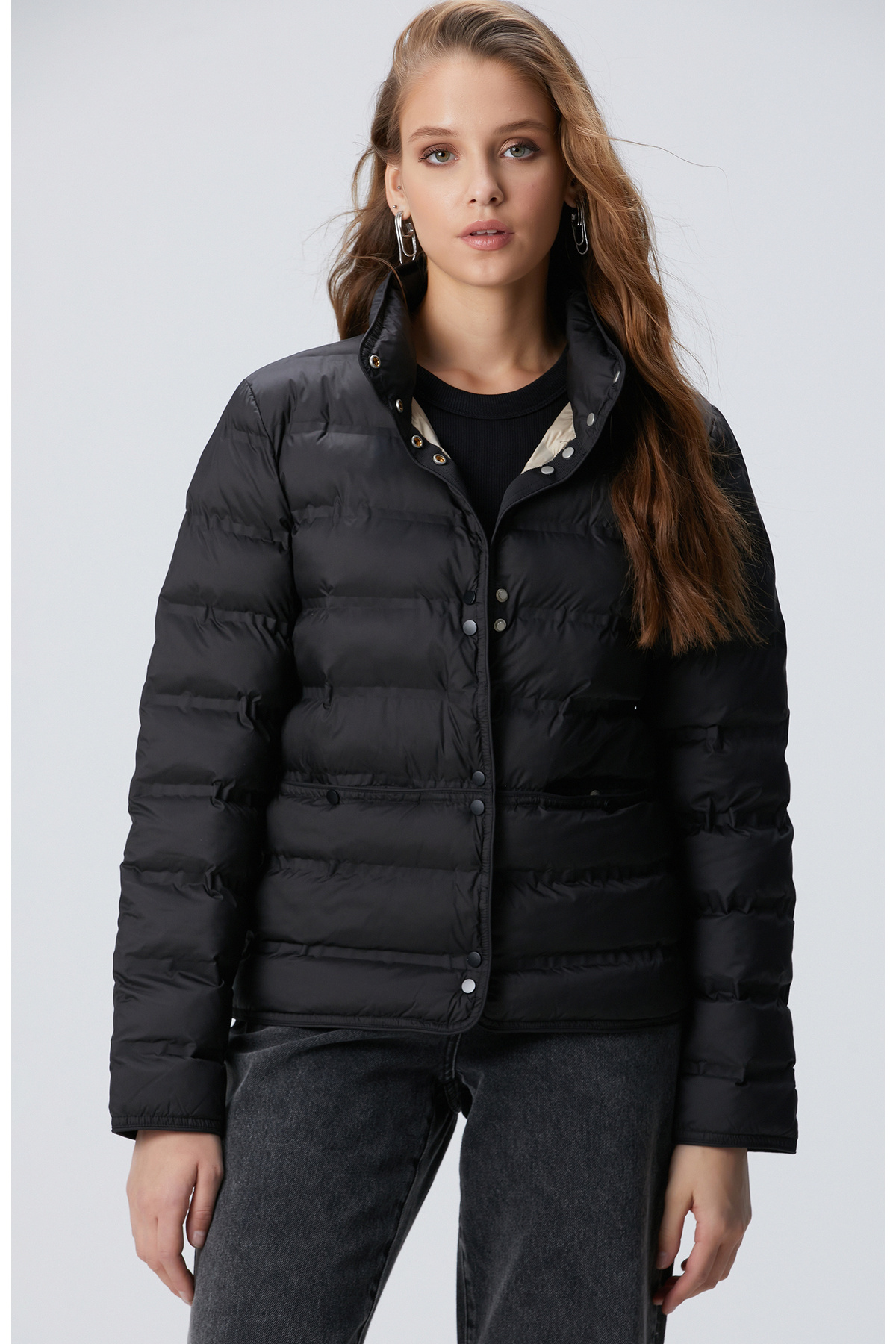 Network Siyah Puffer Mont