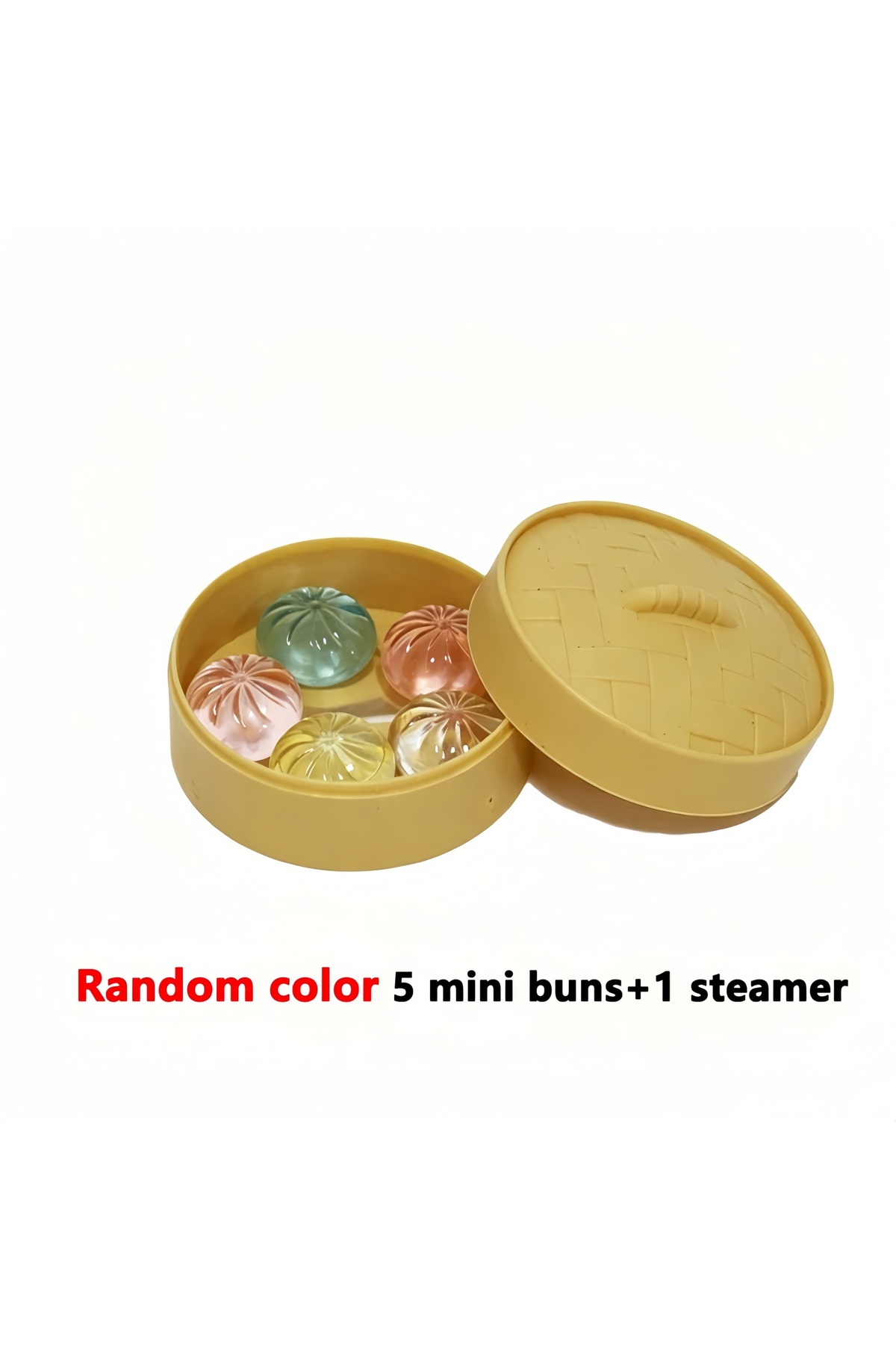 Choice MULTI 5-Piece Mini Dumpling and Steamed Bun Squeeze Toy Set, Soft Stress-Relief Crystal Squishy Toys