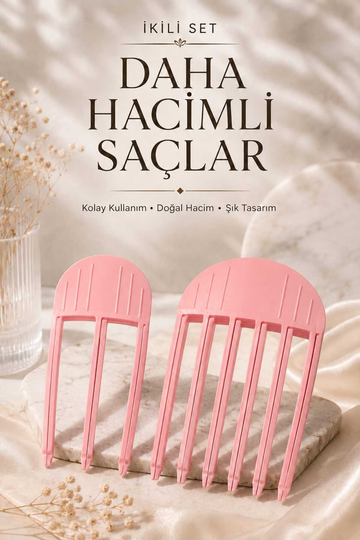 Unisex Pembe Kabarık Saç Kaldırma Kök Volüm Isısız Şekillendirici Tarak Perçem Hacim Verici Kore Klips Saç Aksesuar İz Bırakmaz 2 'li Set — صورتی Hacimaparat2li — تصویر 9 از 9