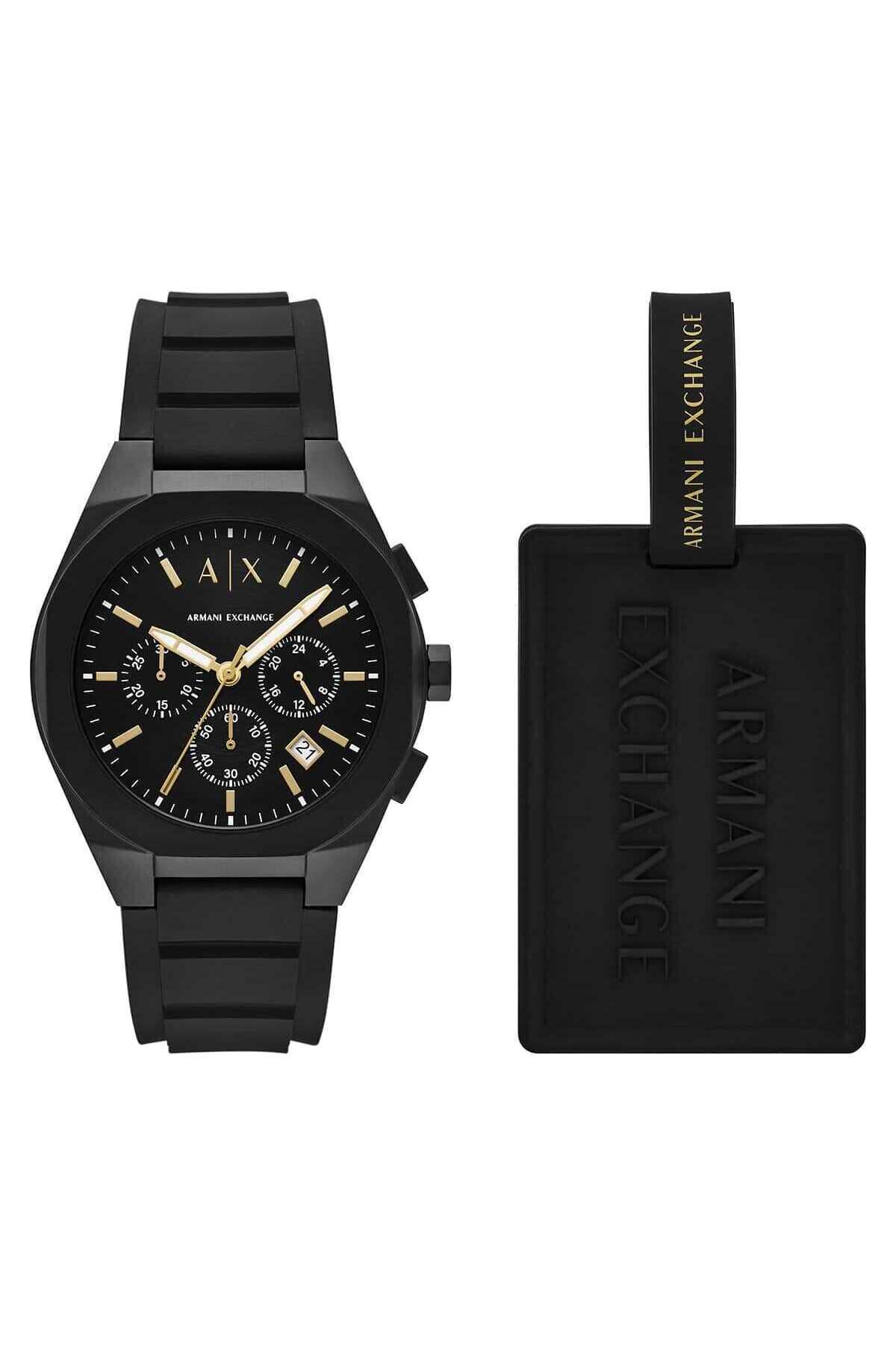 Armani Exchange AX7165SET Erkek Kol Saati ve Valiz Etiketi Seti