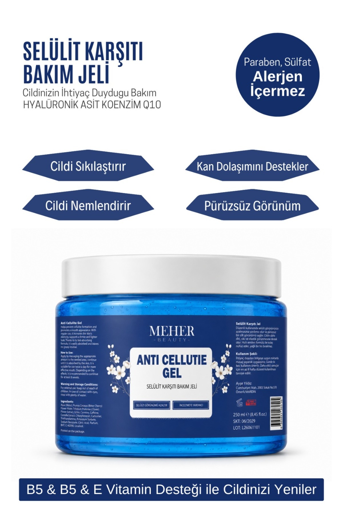 Selülit Ve Çatlak Giderici Vücut Şekillendirici Jel 250 ml — SLLTJLL — تصویر 6 از 6