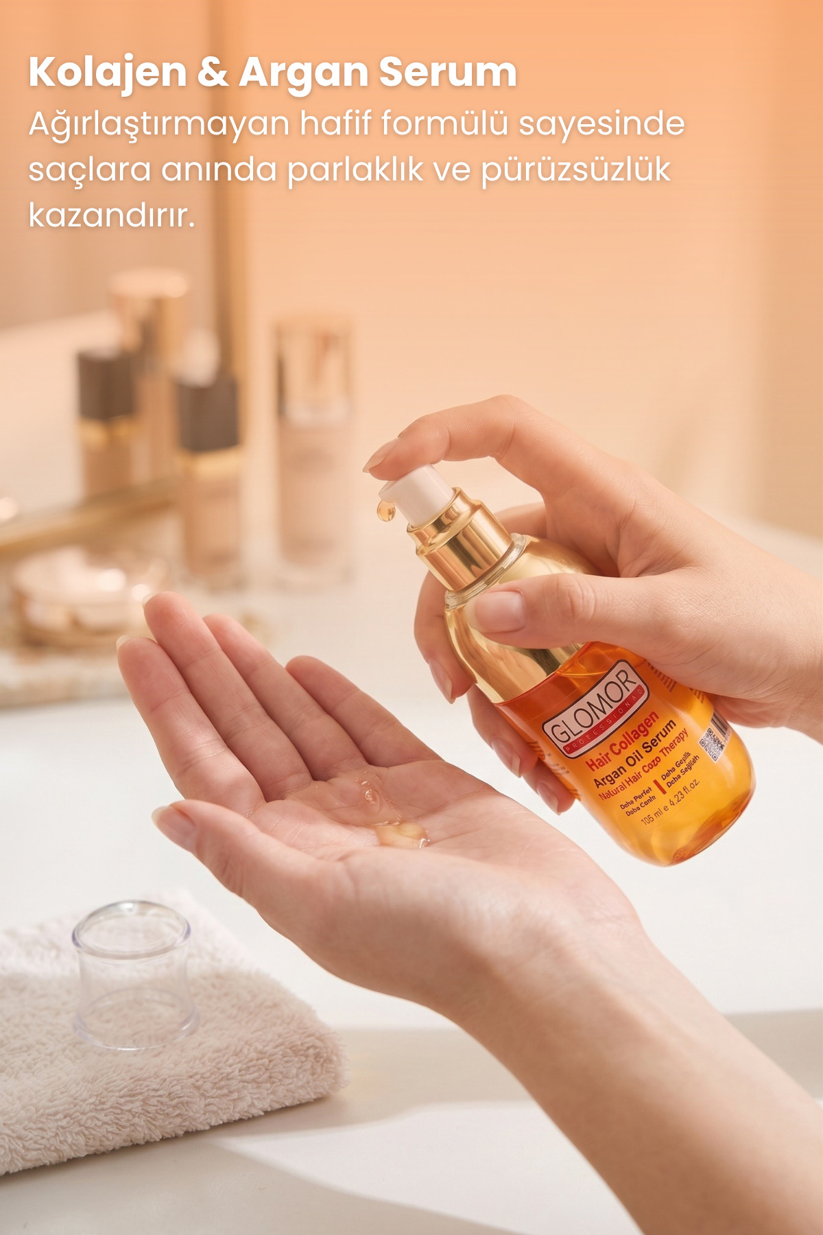 Kolajen & Argan Yağı Saç Bakım Serumu — 3 — تصویر 3 از 4