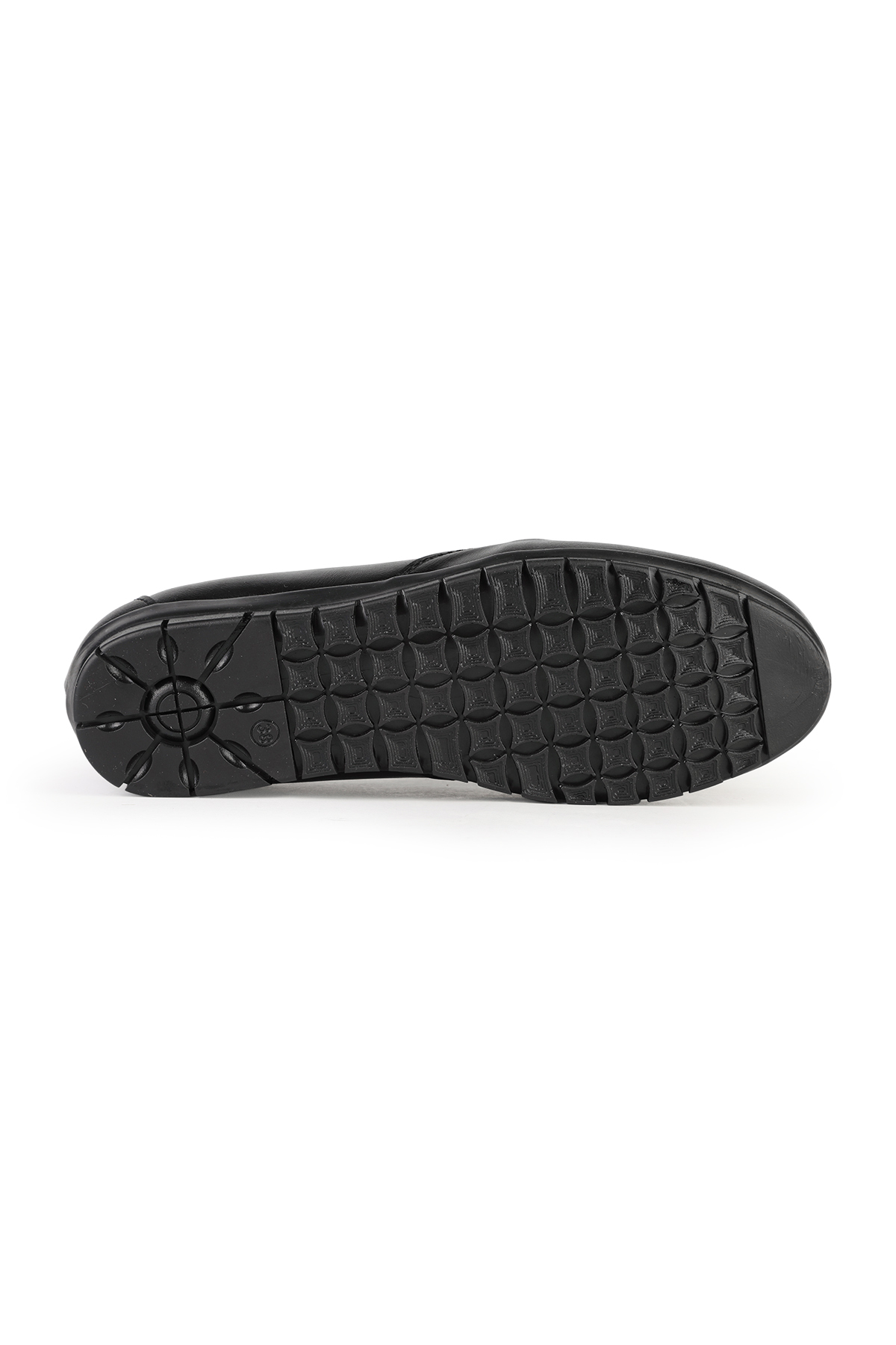 ERN SHOES İçi Hakiki Deri Tam Ortopedik Topuk Jelli Siyah Anne Ayakkabısı görsel 5