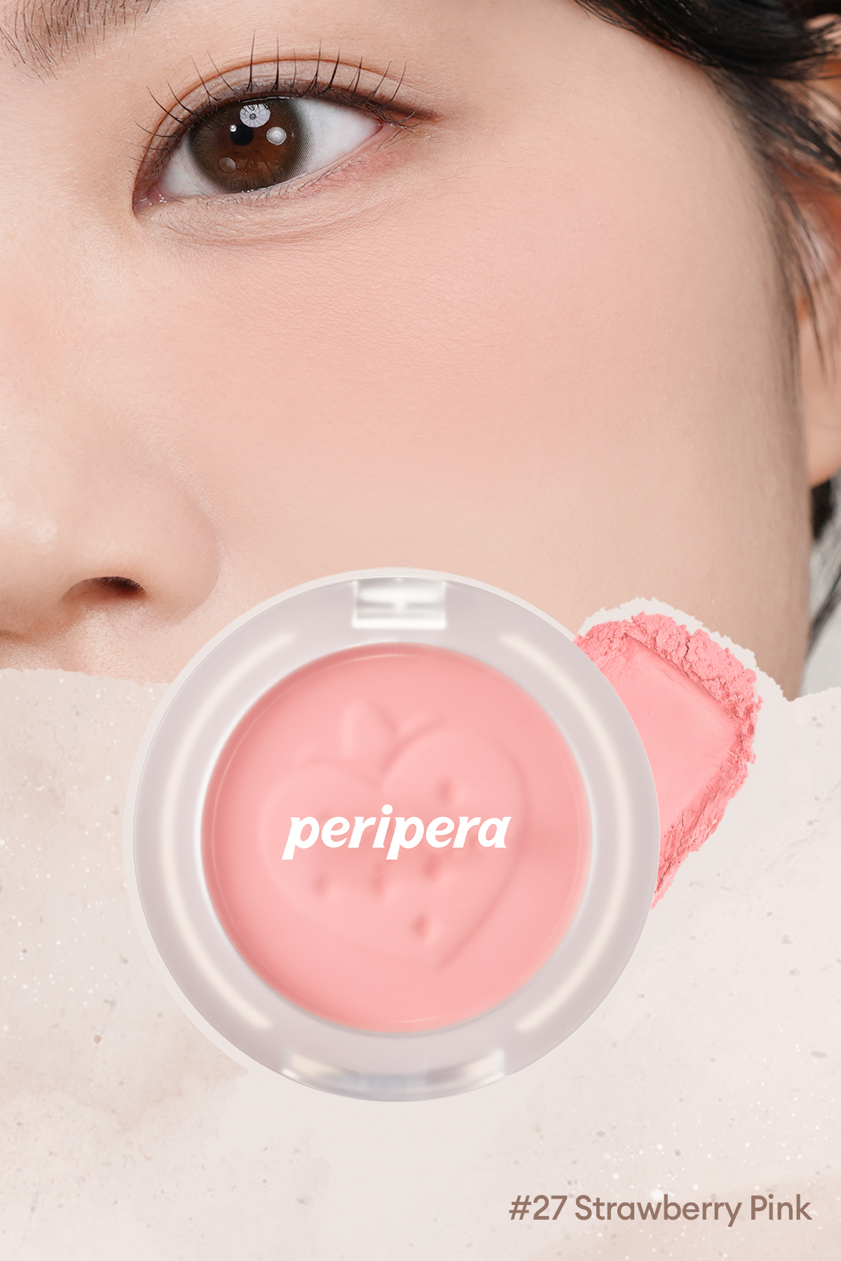 رژگونه پودری متعادل کننده چربی پوست Pure Blushed Sunshine Cheek 27 با رنگ صورتی توت فرنگی و تُن های پاستلی — تصویر ۶۳۲۶ — تصویر 3 از 9