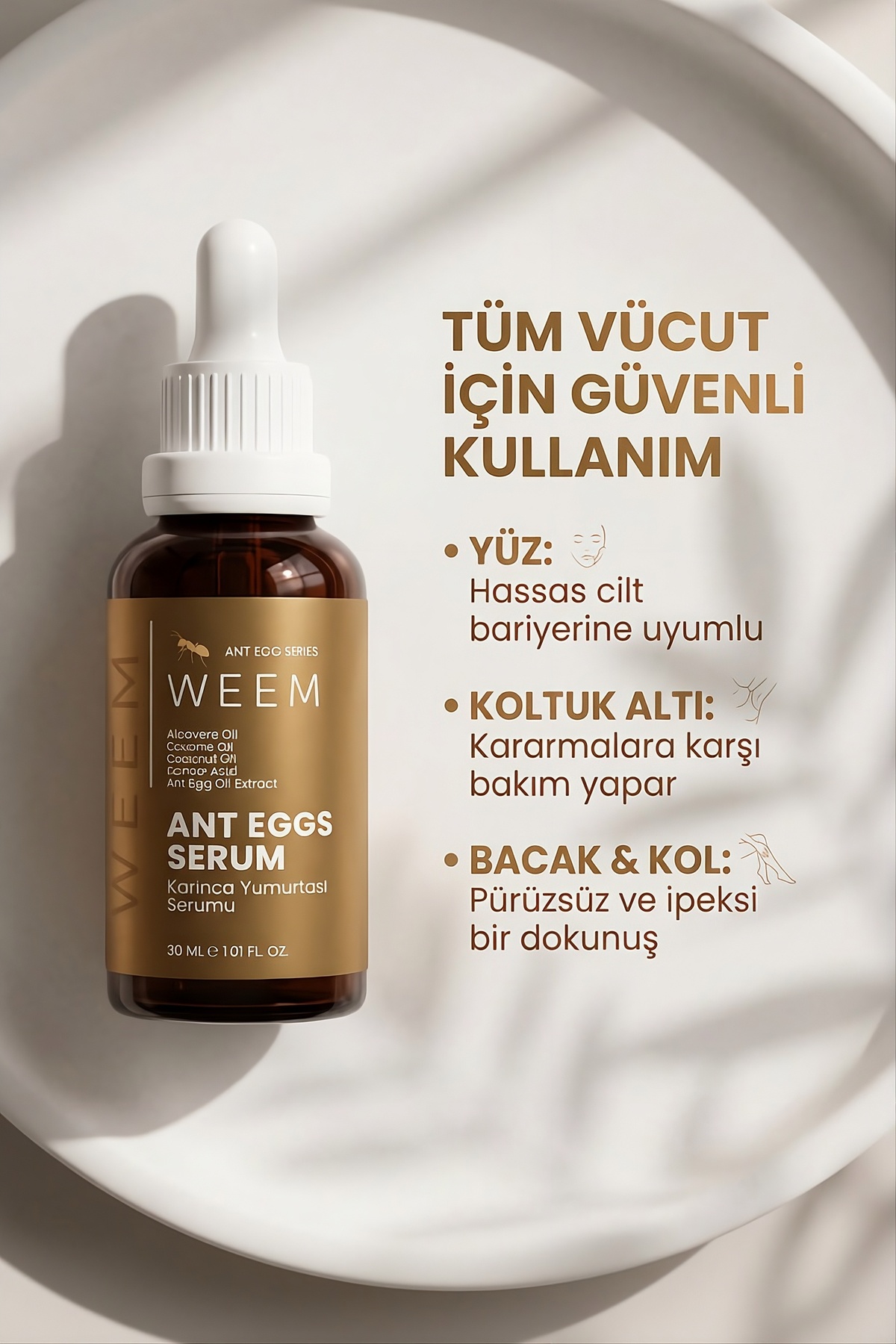 Karınca Yumurtası Yağı Içeren Tüy Azaltıcı Serum 30 ml (UNİSEX KULLANIM) — WAGS01 — تصویر 3 از 5