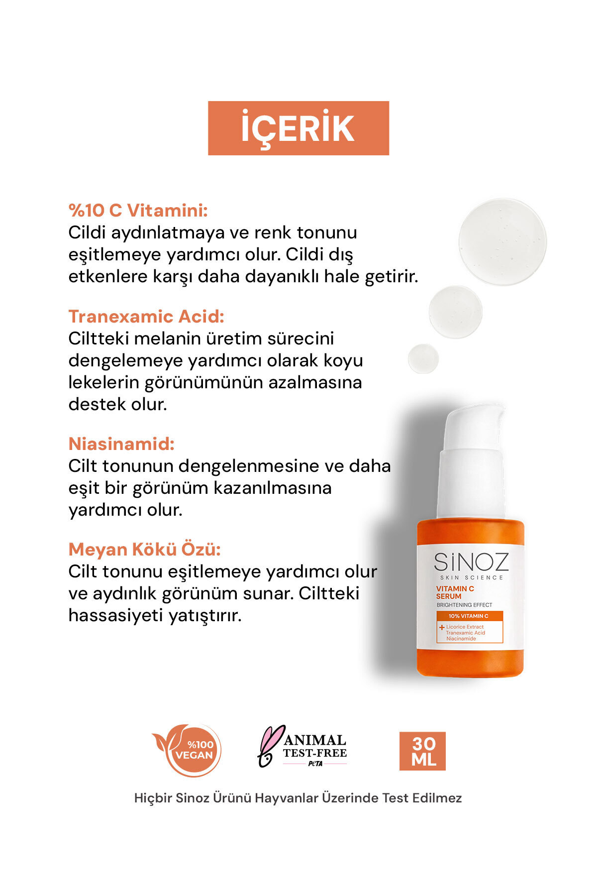 Aydınlatıcı Canlandırıcı %10 C Vitamini Yüz Serumu 30 ml — 10.13.25.007.030.10 — تصویر 3 از 6