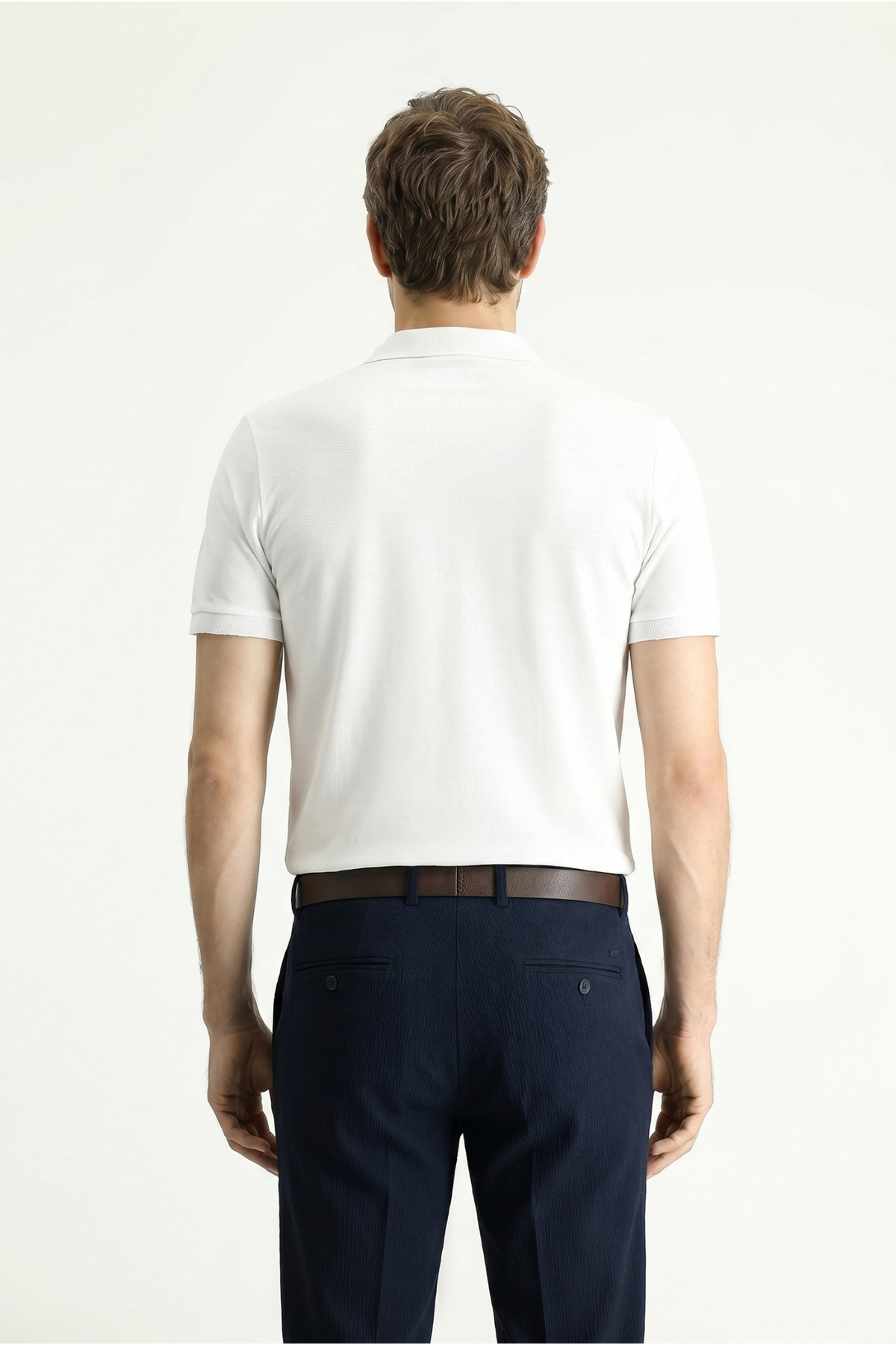 Kiğılı Polo Yaka Slim Fit Nakışlı %100 Pamuk Tişört görsel 3