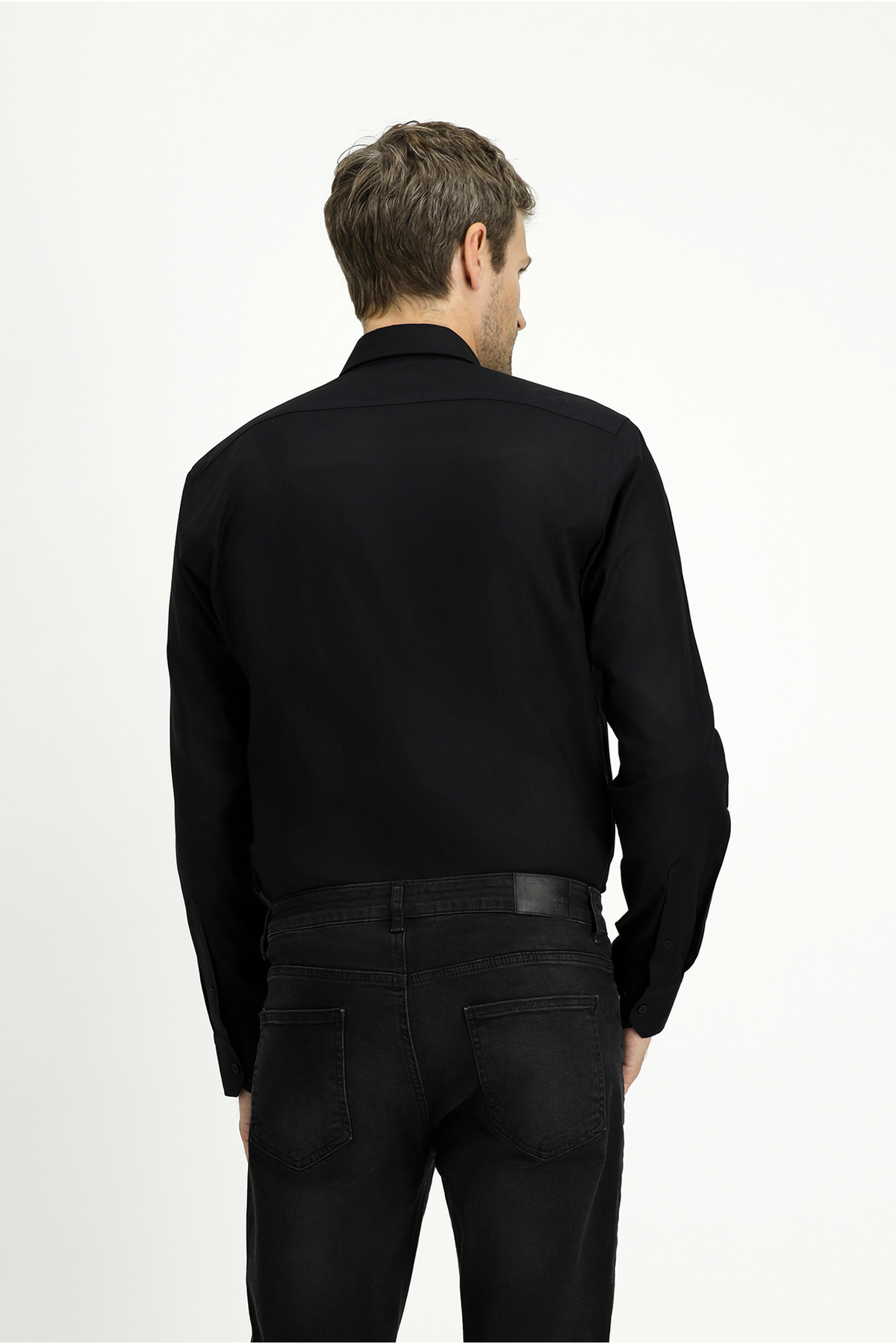 Kiğılı Uzun Kol Slim Fit Dar Kesim Pamuk 4 Mevsim Oxford Gömlek görsel 4