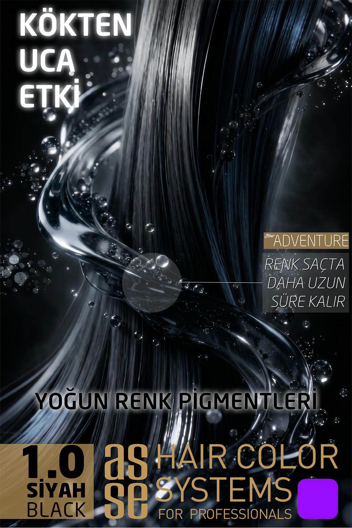 Adventure Set Saç Boyası, Kalıcı Ve Canlı Renkler Ikili Kullanım Seti No:1.0 Siyah — مشکی 8682943400813 — تصویر 5 از 7