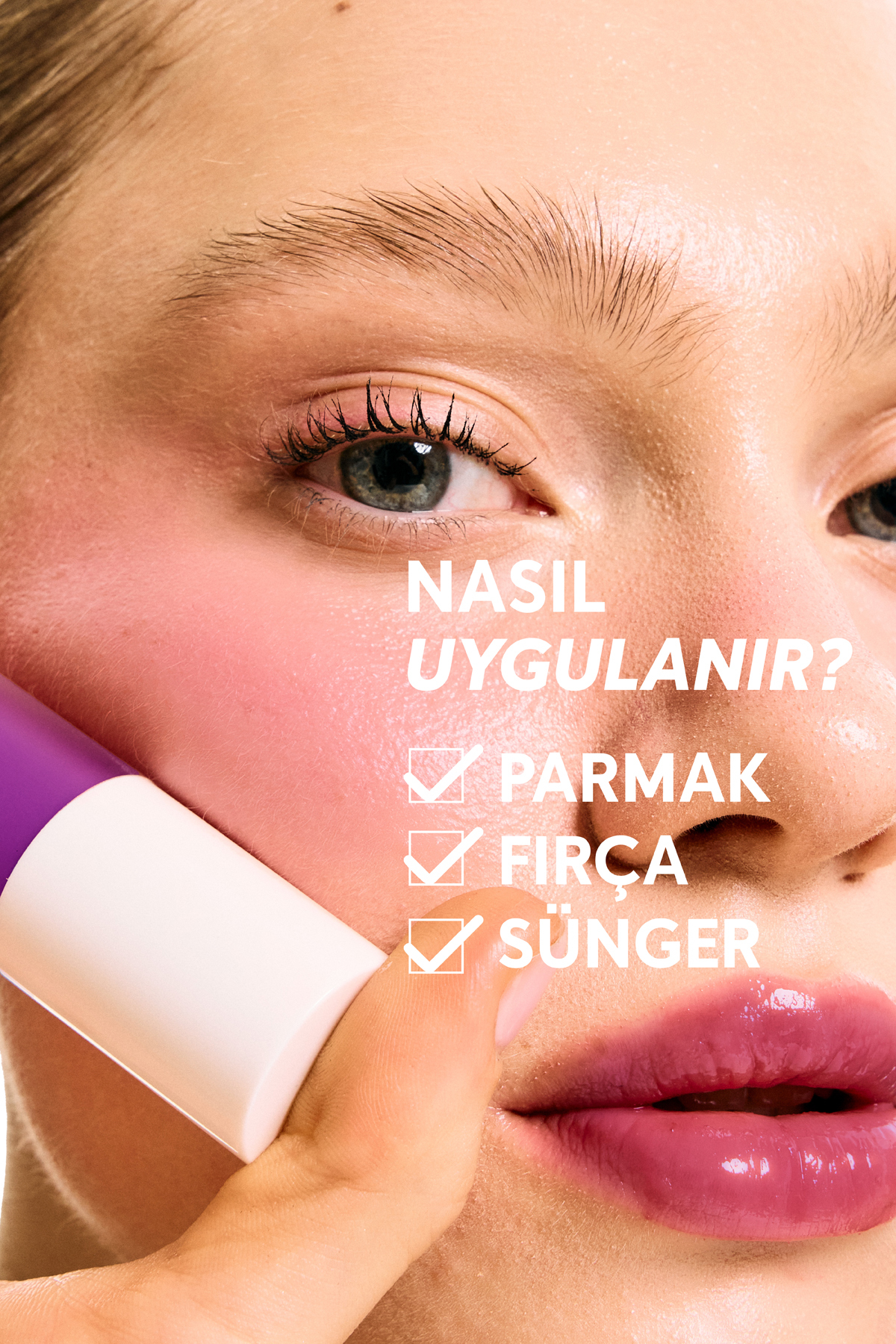 Allık Ruj Göz Farı Glow Tint Dream Grape Nemlendirici Makyaj | Mor Hyaluronik Asit Peptit — بژ CC501 — تصویر 8 از 9