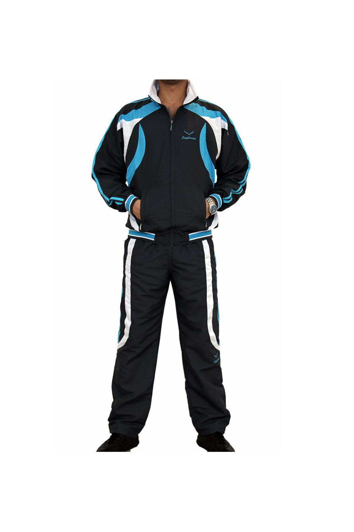 maraton dokuma erkek eşofman takımı füme renk — رنگارنگ 017