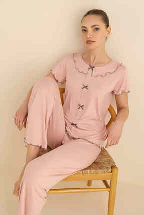 SEAMLIFE HOMEWEAR Fransız Yaka Luxury Pijama Takımı