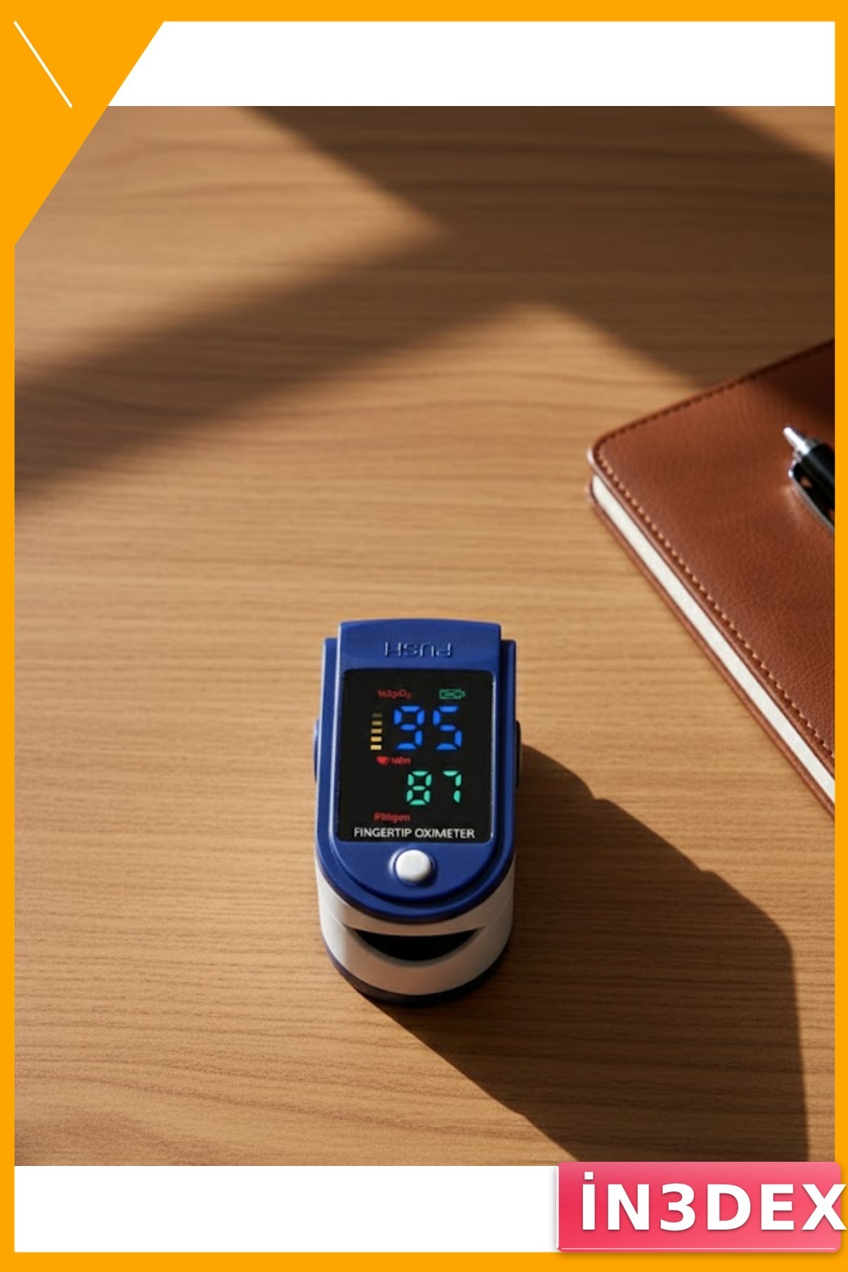 Parmak Tipi Pulse Oksimetre Oksijen Doygunluğu Ölçer Taşınabilir