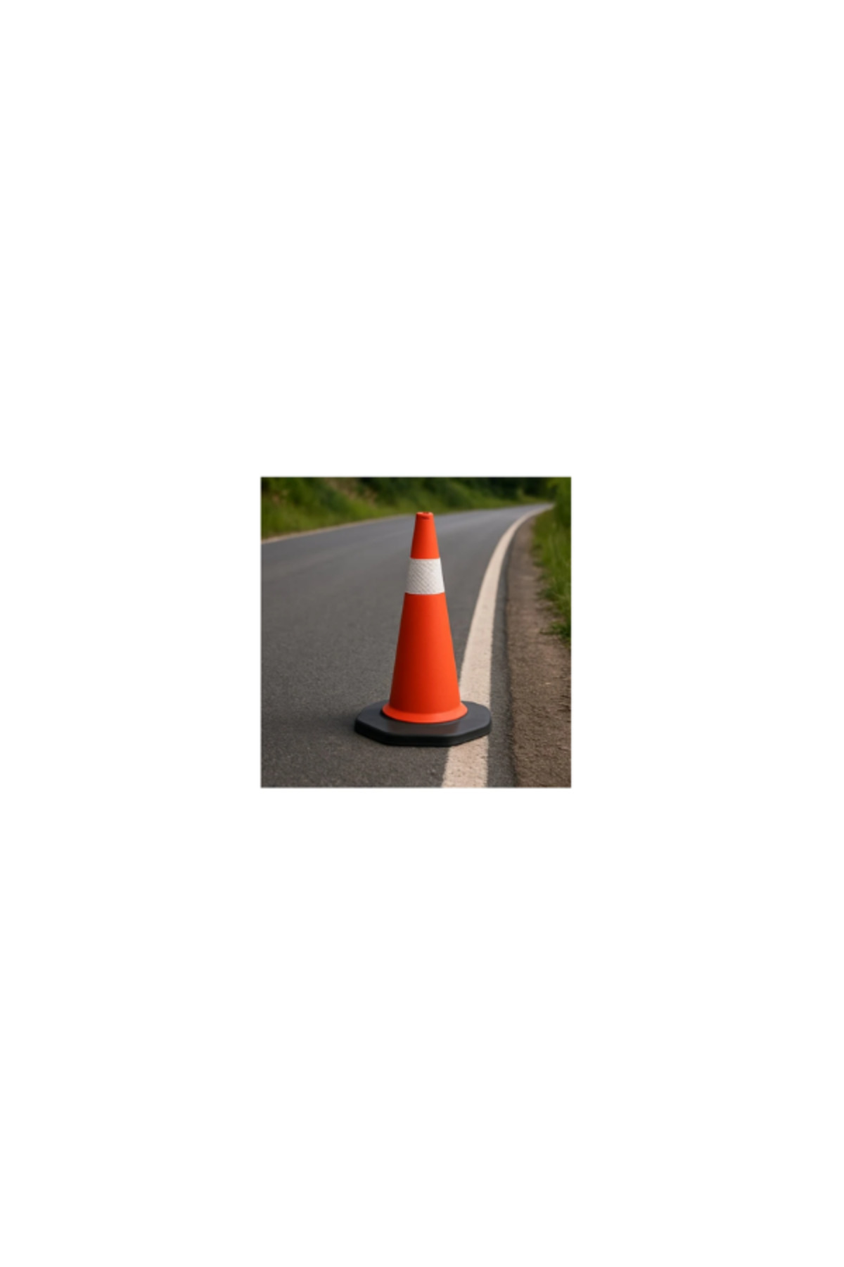 Pe Trafik Konisi | Pvc Ağırlıklı – Tek Reflektifli– 75 cm 2