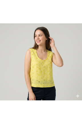 Liliang collection Limon sarısı fisto bluz