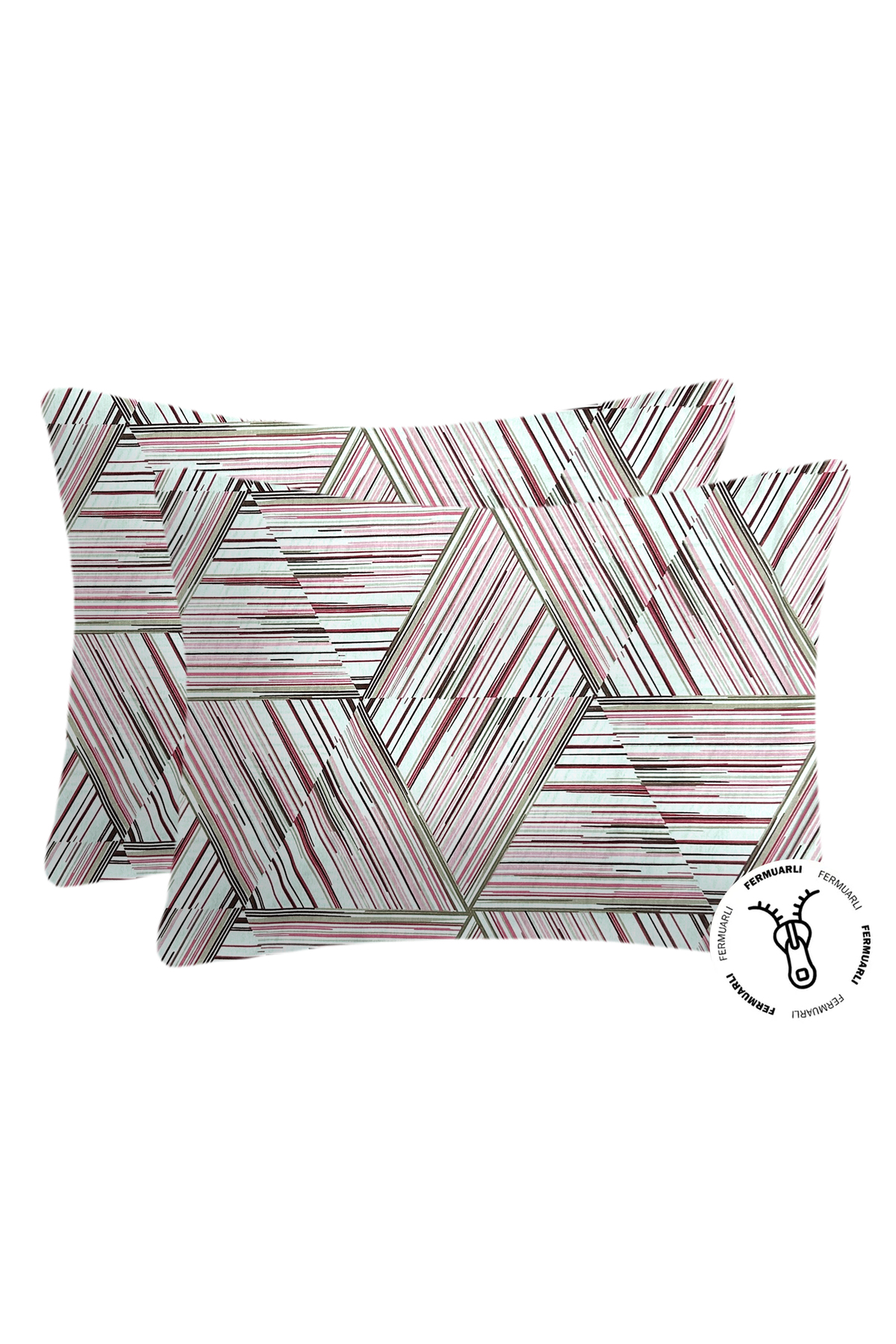 Ranforce Fabric Hidden Zippered 50x70 Pillowcase ( 2 Pieces )