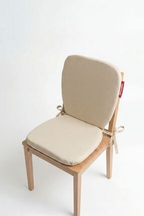 XPERMATE Arkalıklı Sandalye Minderi Oval Bağcıklı Mutfak Bahçe Balkon Minderi