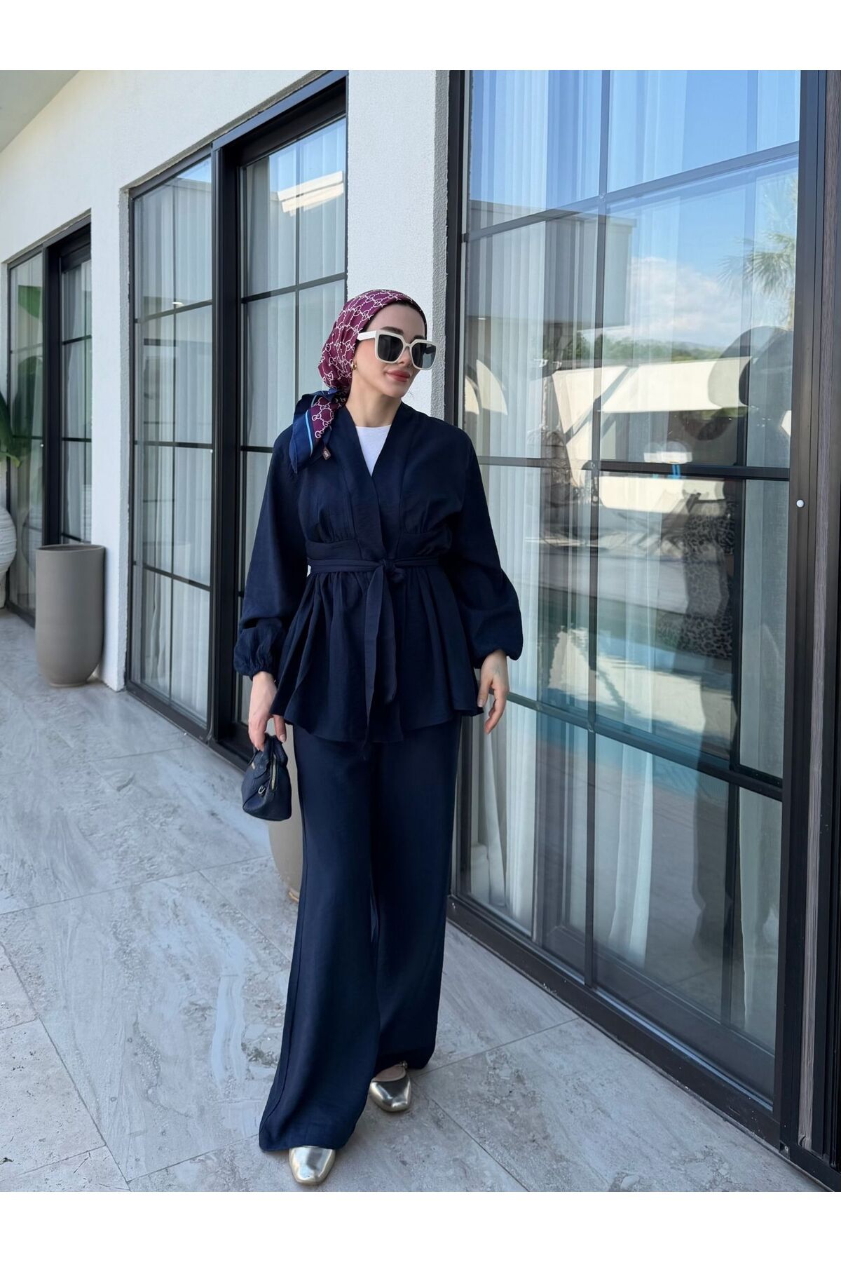 SS Design Liyana Kimono Takım Lacivert görsel 5