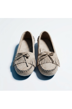 TopukTrend Kadın Süet Loafer Fiyonklu Püsküllü Loafer Günlük Rahat Şık Kaymaz...