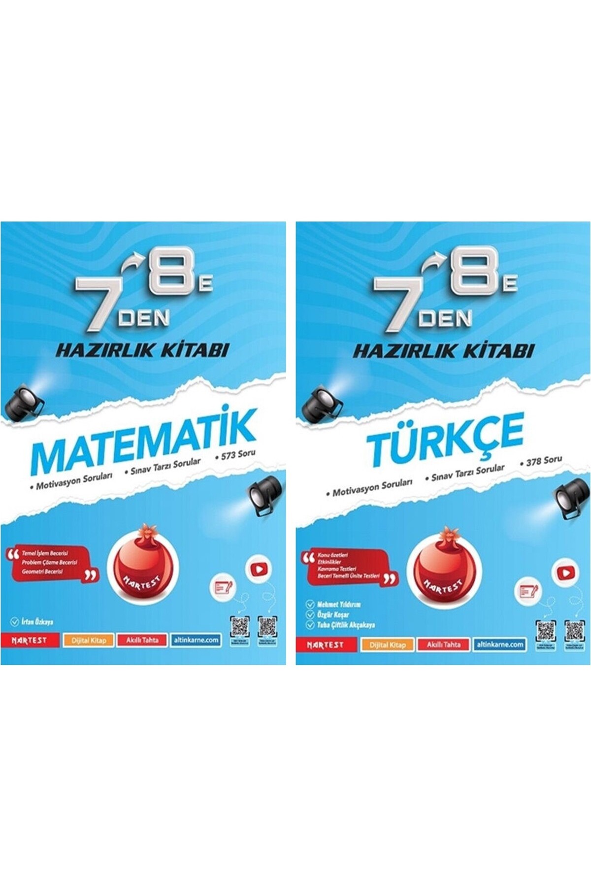 Nartest Yayınları 7 Den 8 E Türkçe ve Matematik Hazırlık Seti 2