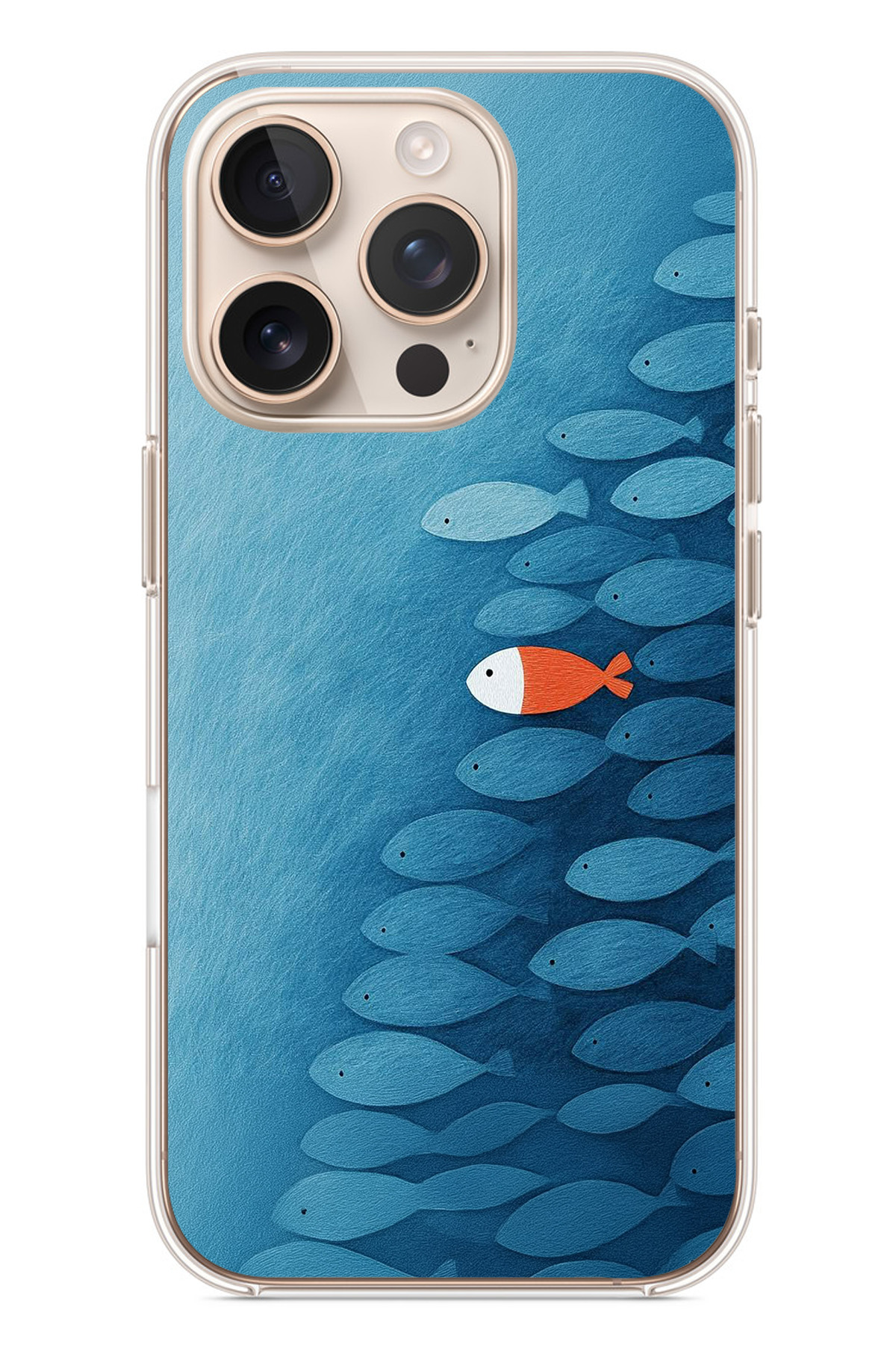 Iphone 16 Pro Compatible Fish Floating Printed Silicone Case