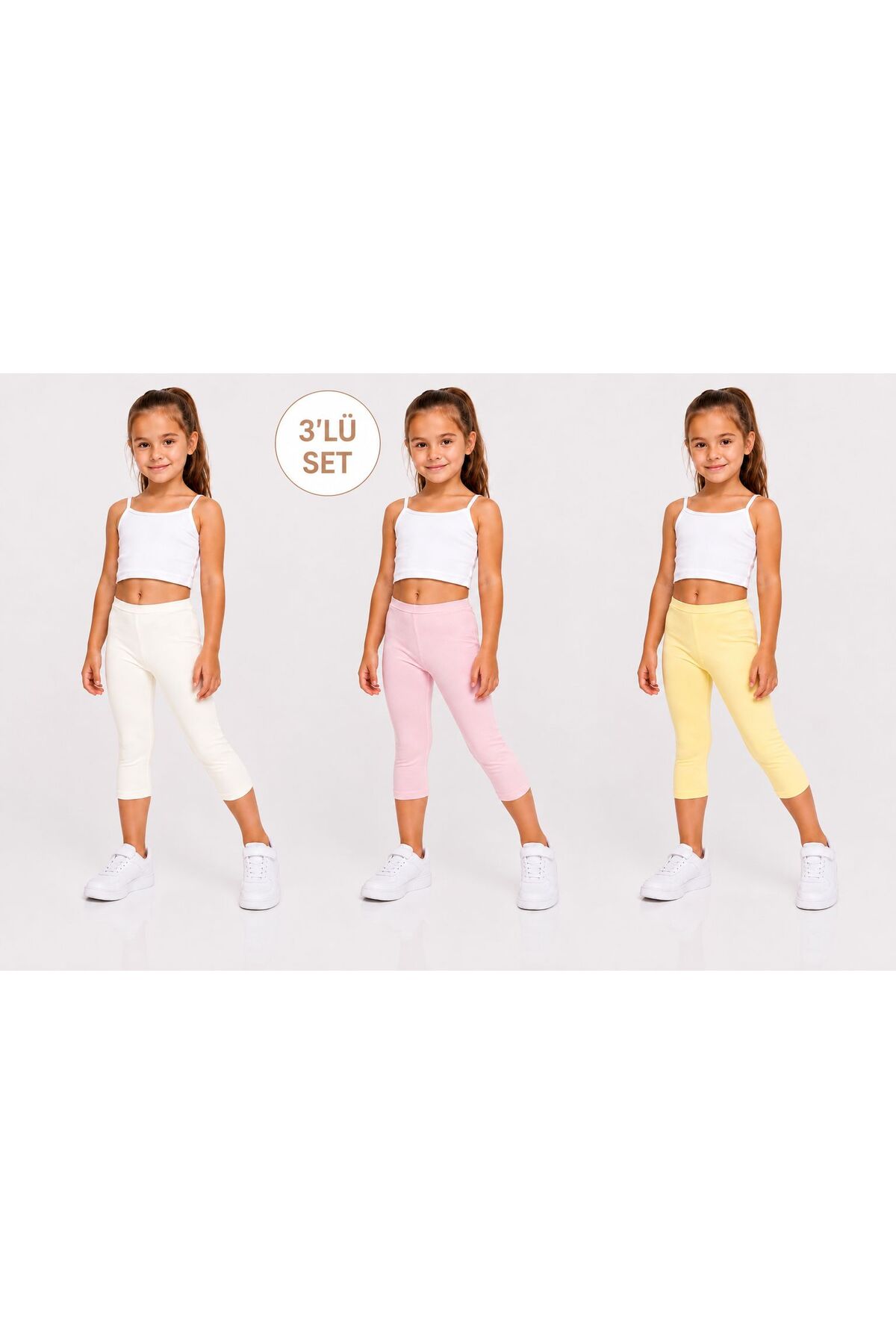 Cotton Girl Colorful Tights 3Piece Set